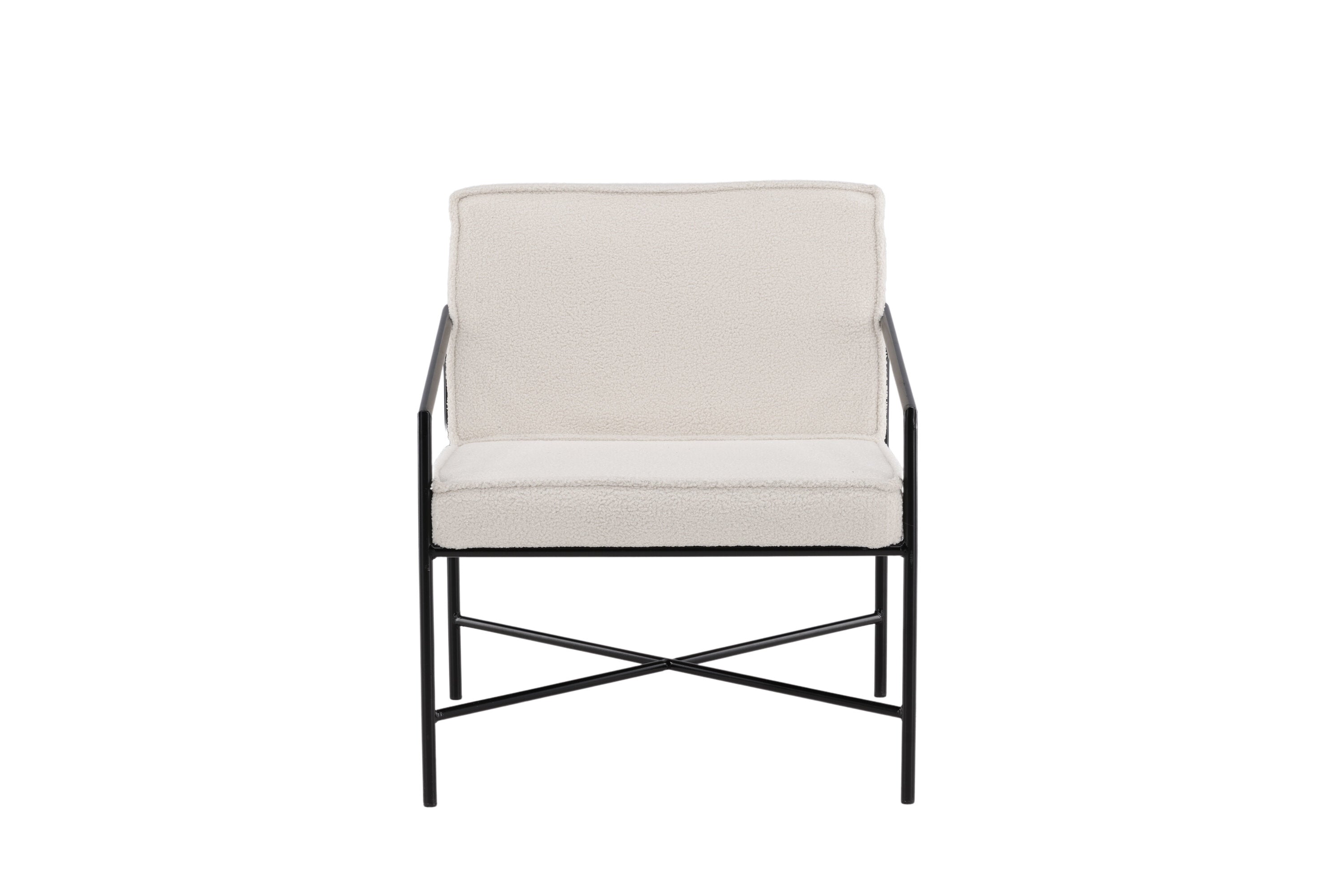 Sessel Rakel aus Stoff Teddy - Weiß-Sessel-Venture Home-le canapé