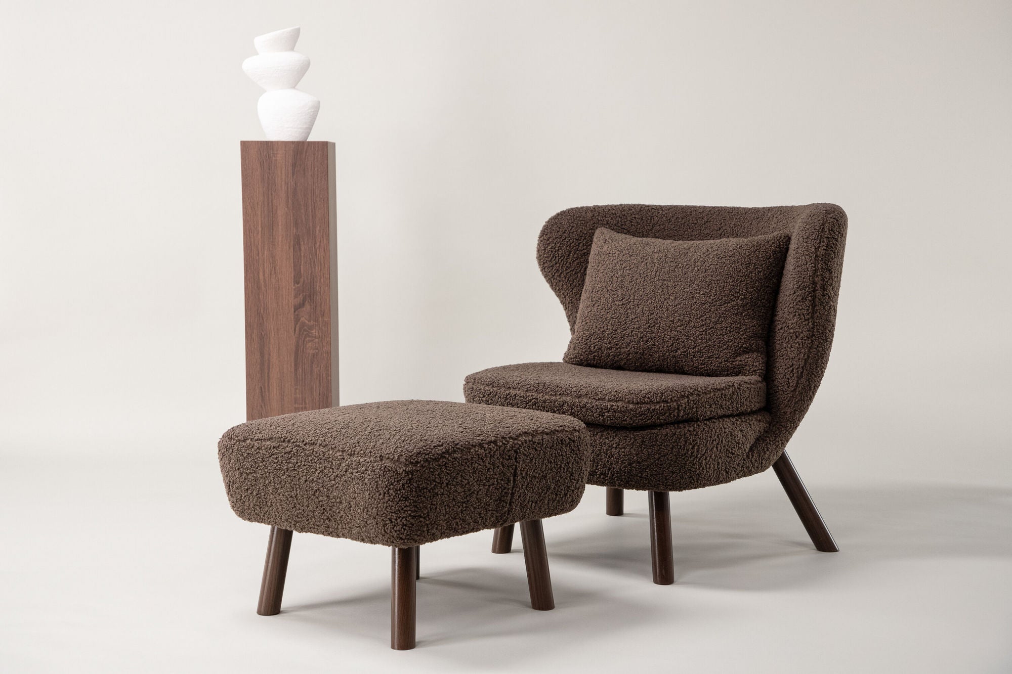 Sessel Ryxö aus Teddy Bouclé - Braun-Sessel-Vind-le canapé