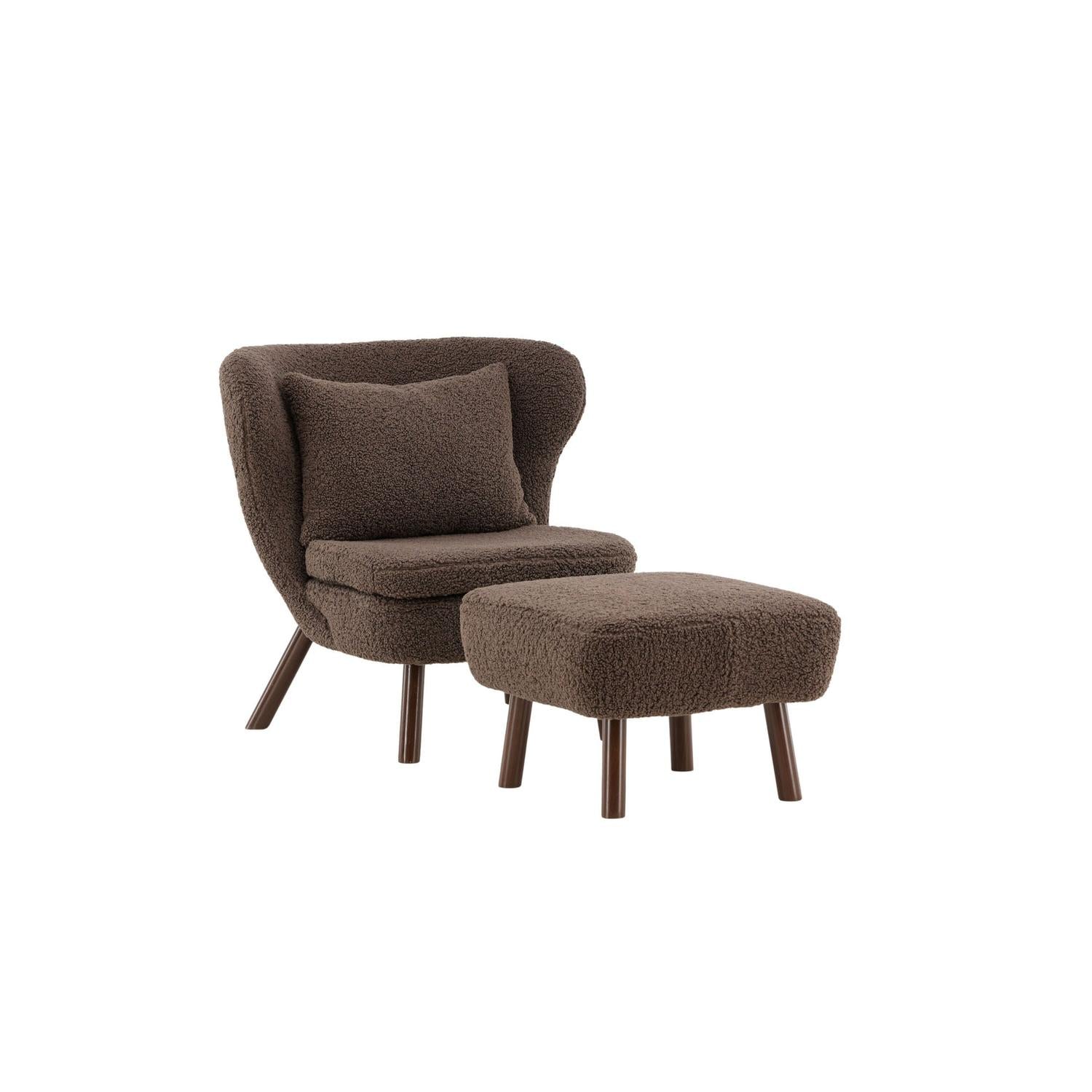 Sessel Ryxö aus Teddy Bouclé - Braun-Sessel-Vind-le canapé