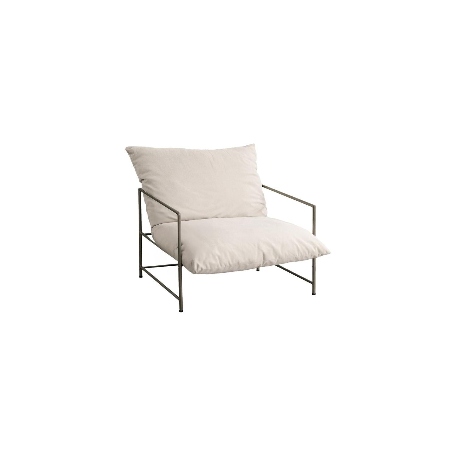 Sessel Sedalia aus Stoff mit Metallgestell - Bronze-Sessel-Venture Home-le canapé