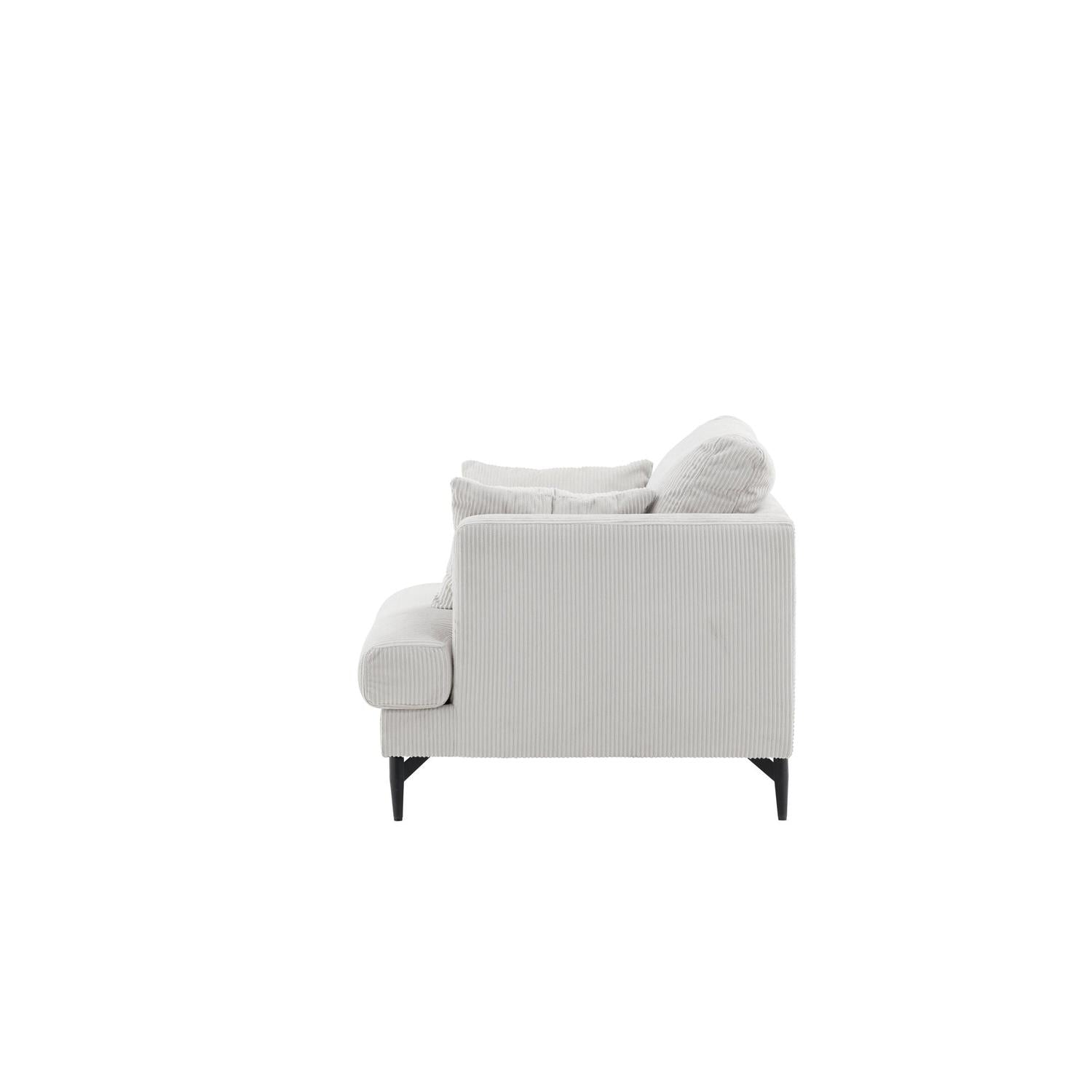 Sessel Sofia aus Kord - Beige-Sessel-Venture Home-le canapé