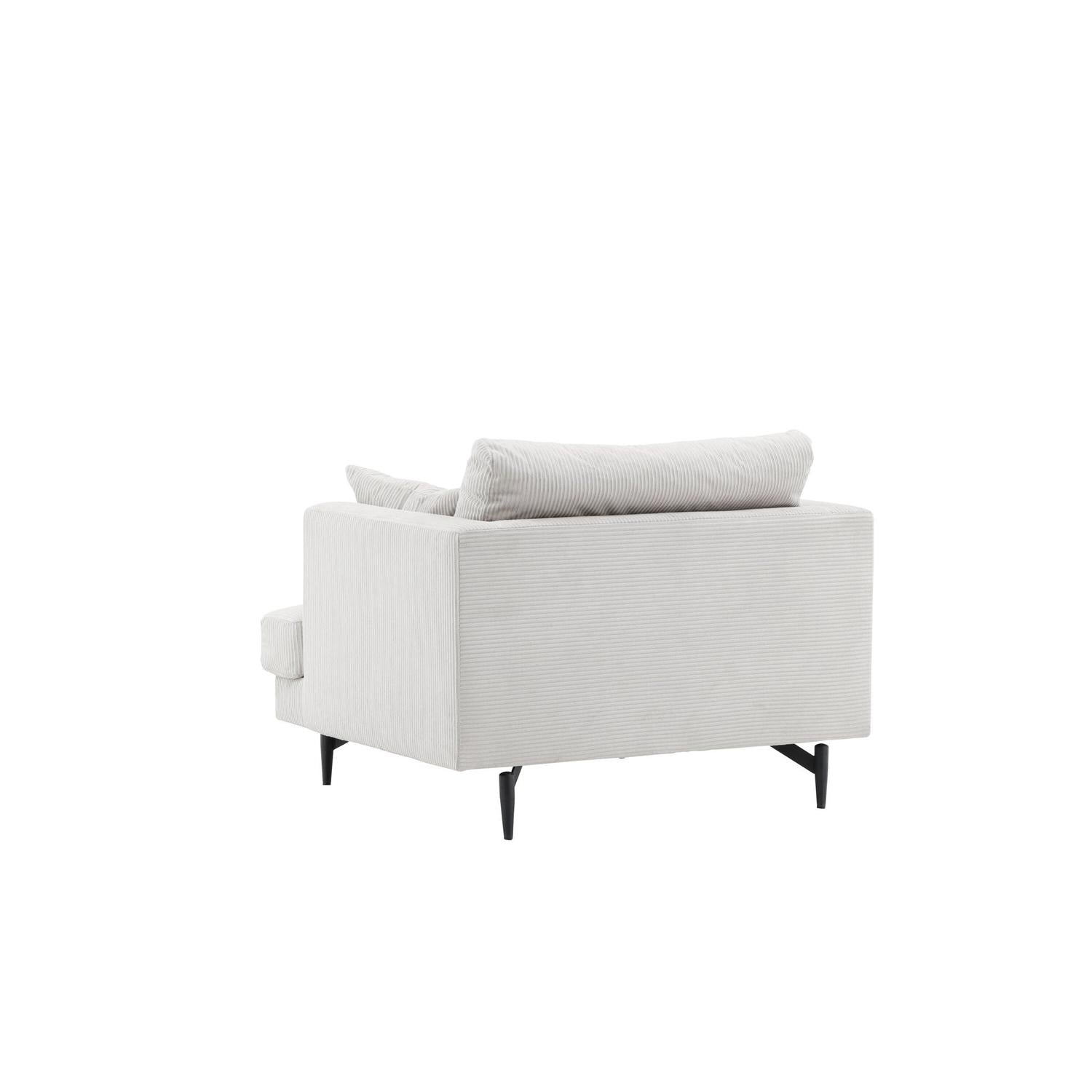 Sessel Sofia aus Kord - Beige-Sessel-Venture Home-le canapé