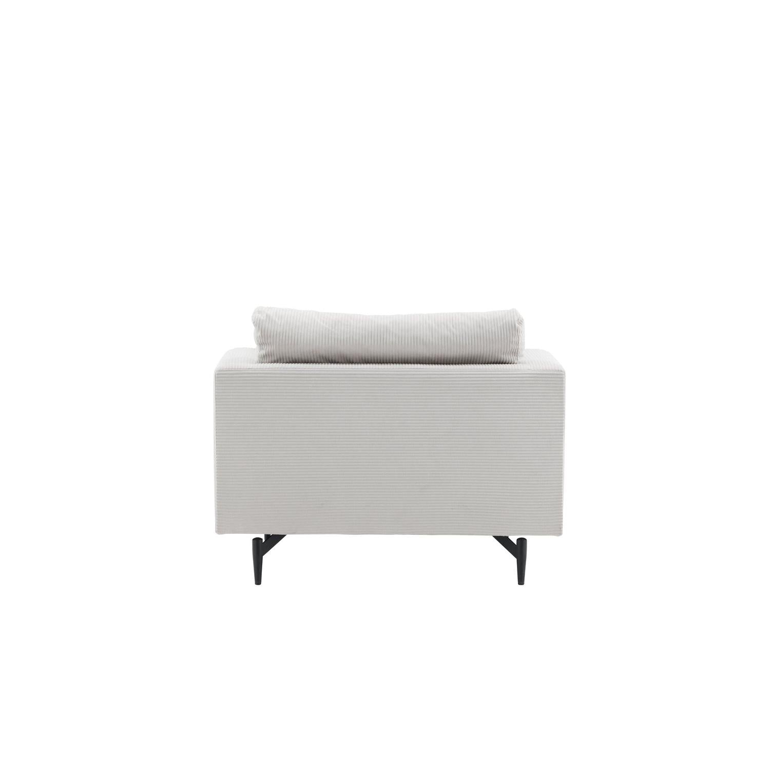 Sessel Sofia aus Kord - Beige-Sessel-Venture Home-le canapé
