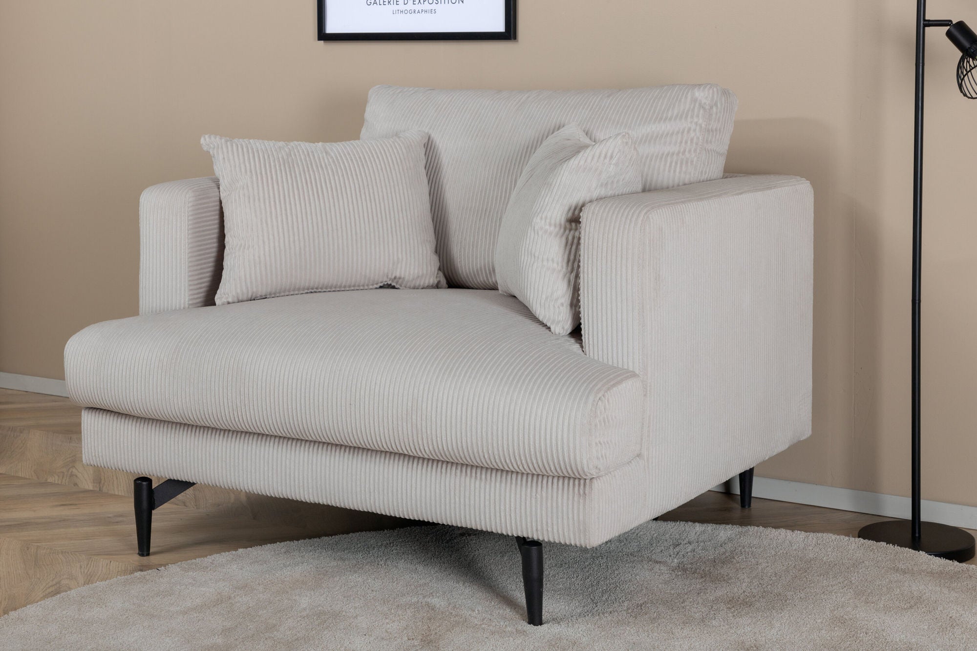 Sessel Sofia aus Kord - Beige-Sessel-Venture Home-le canapé