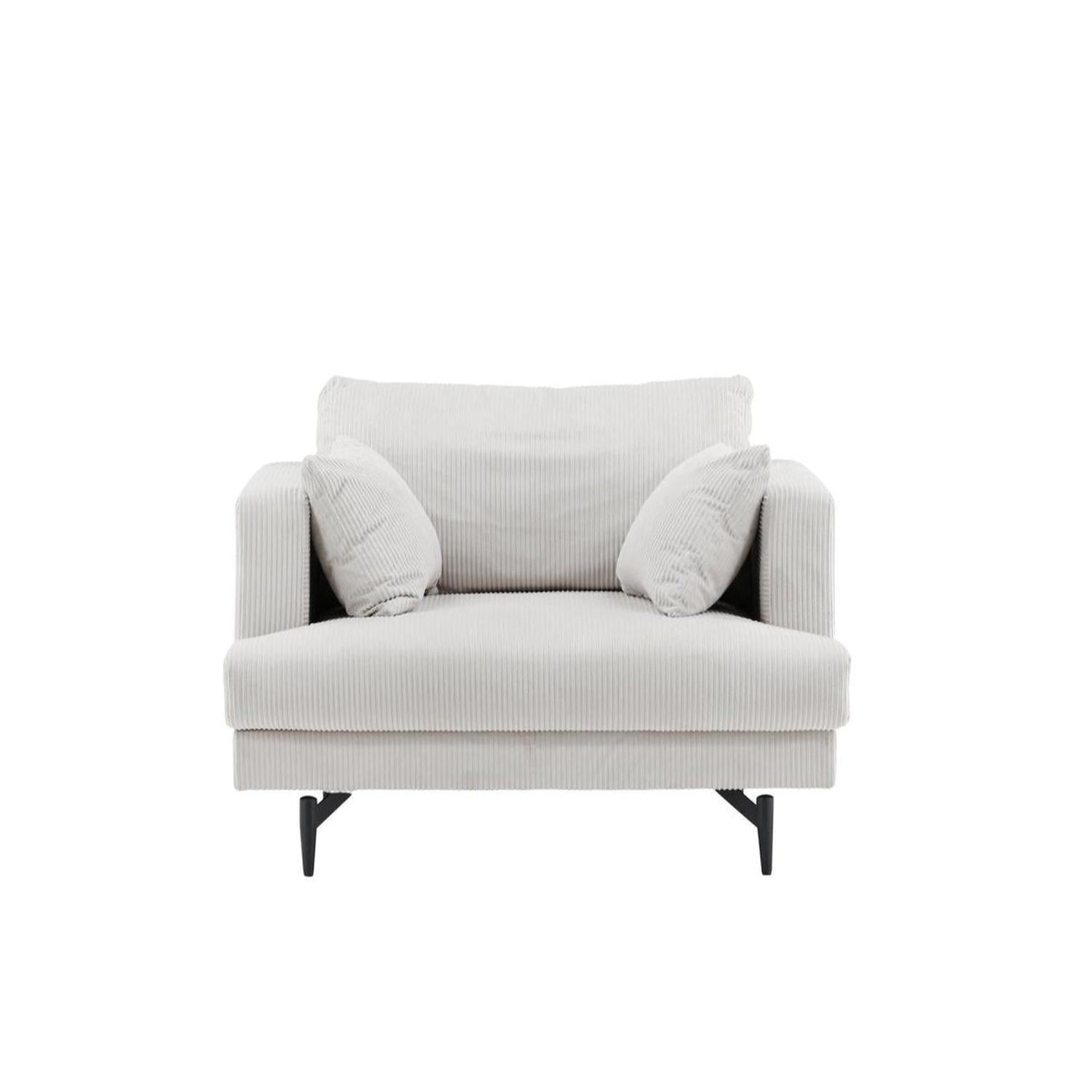 Sessel Sofia aus Kord - Beige-Sessel-Venture Home-le canapé