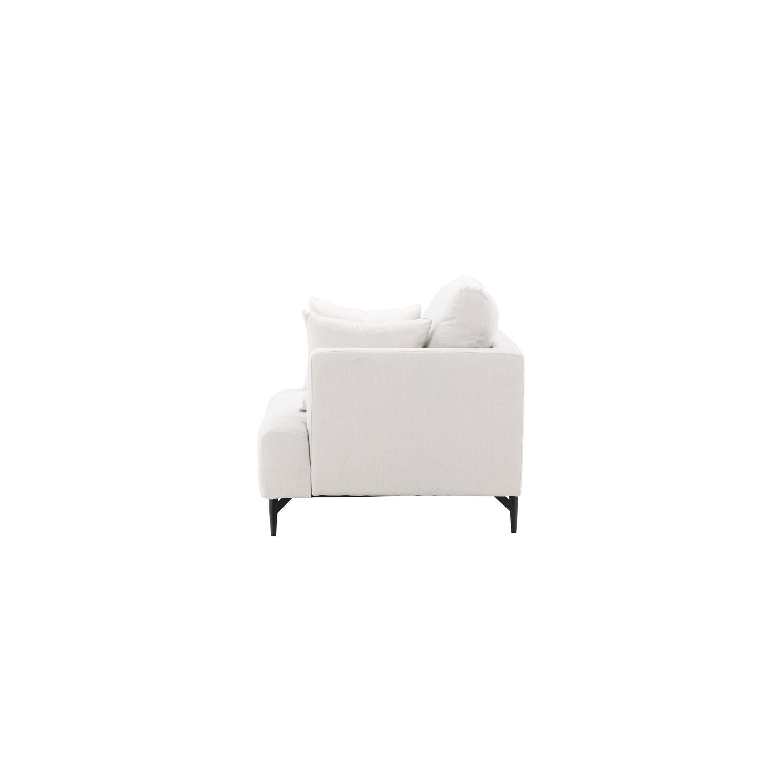 Sessel Sofia aus Leinen - Cremeweiß-Sessel-Venture Home-le canapé