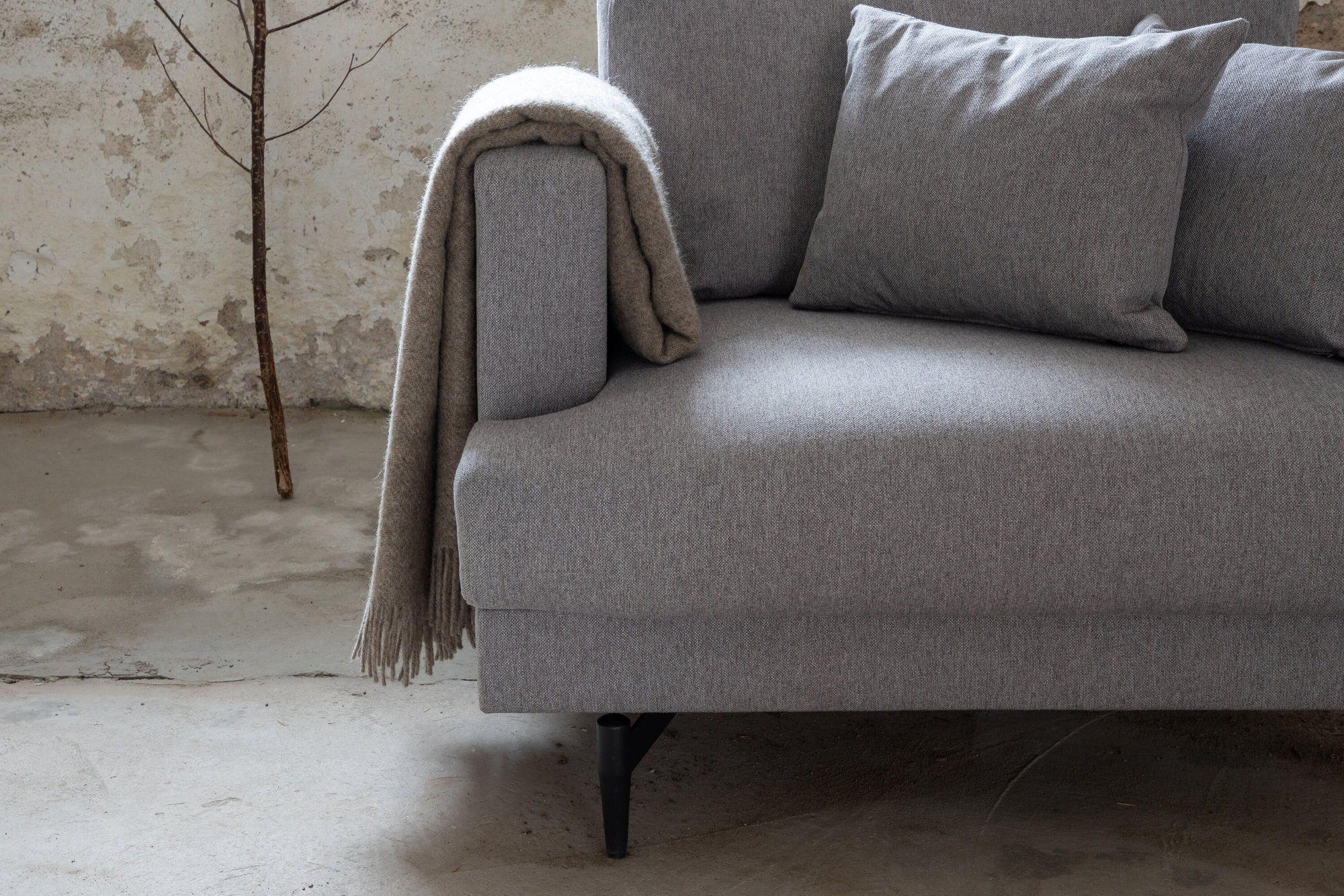 Sessel Sofia aus Stoff - Grau-Sessel-Venture Home-le canapé