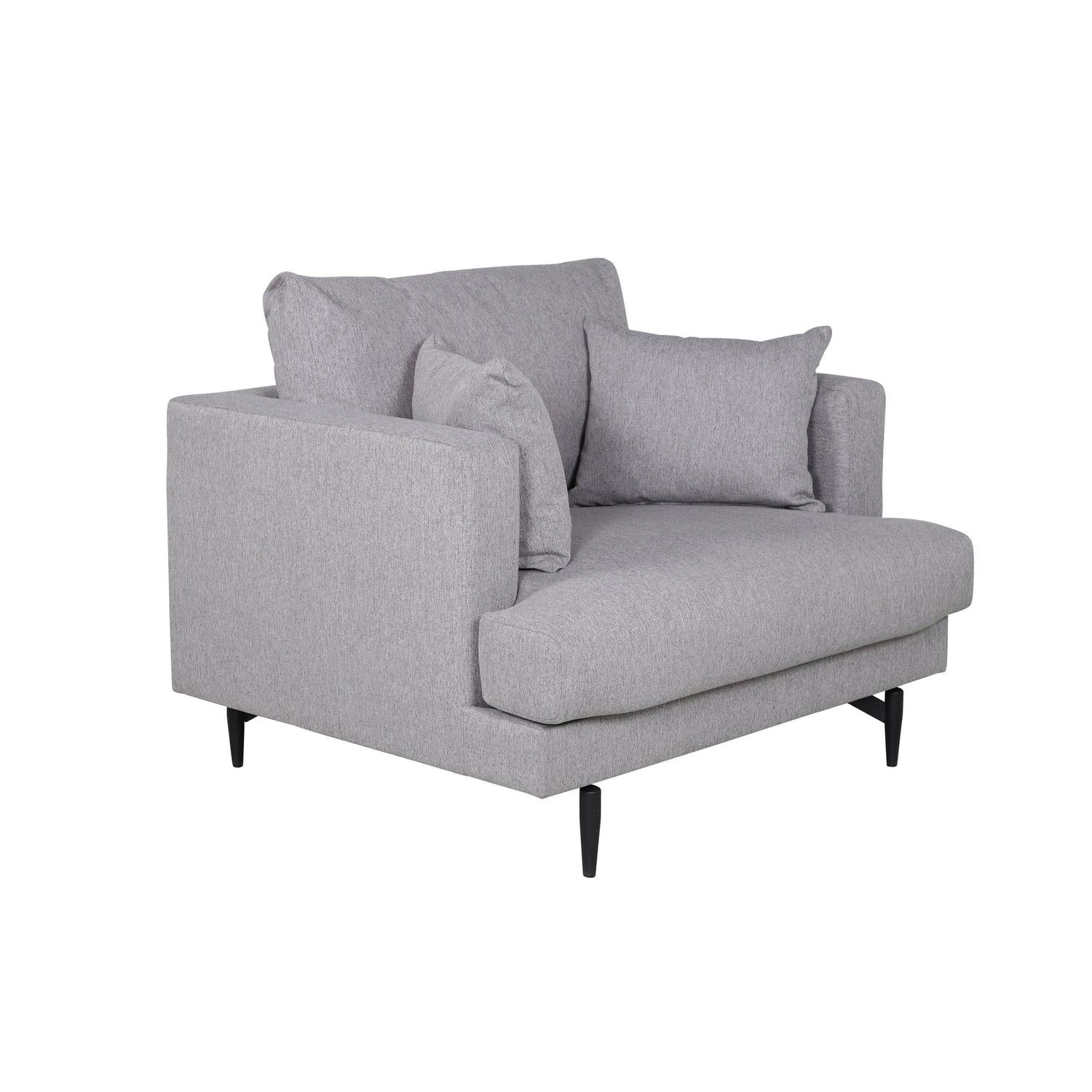 Sessel Sofia aus Stoff - Grau-Sessel-Venture Home-le canapé