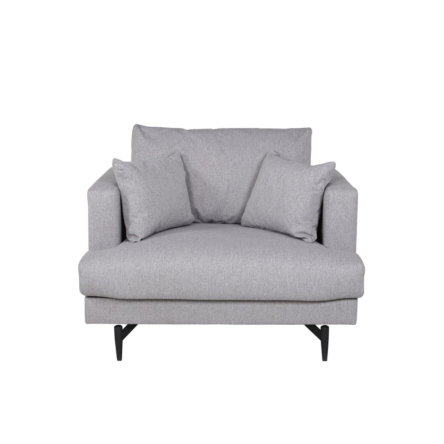 Sessel Sofia aus Stoff - Grau-Sessel-Venture Home-le canapé