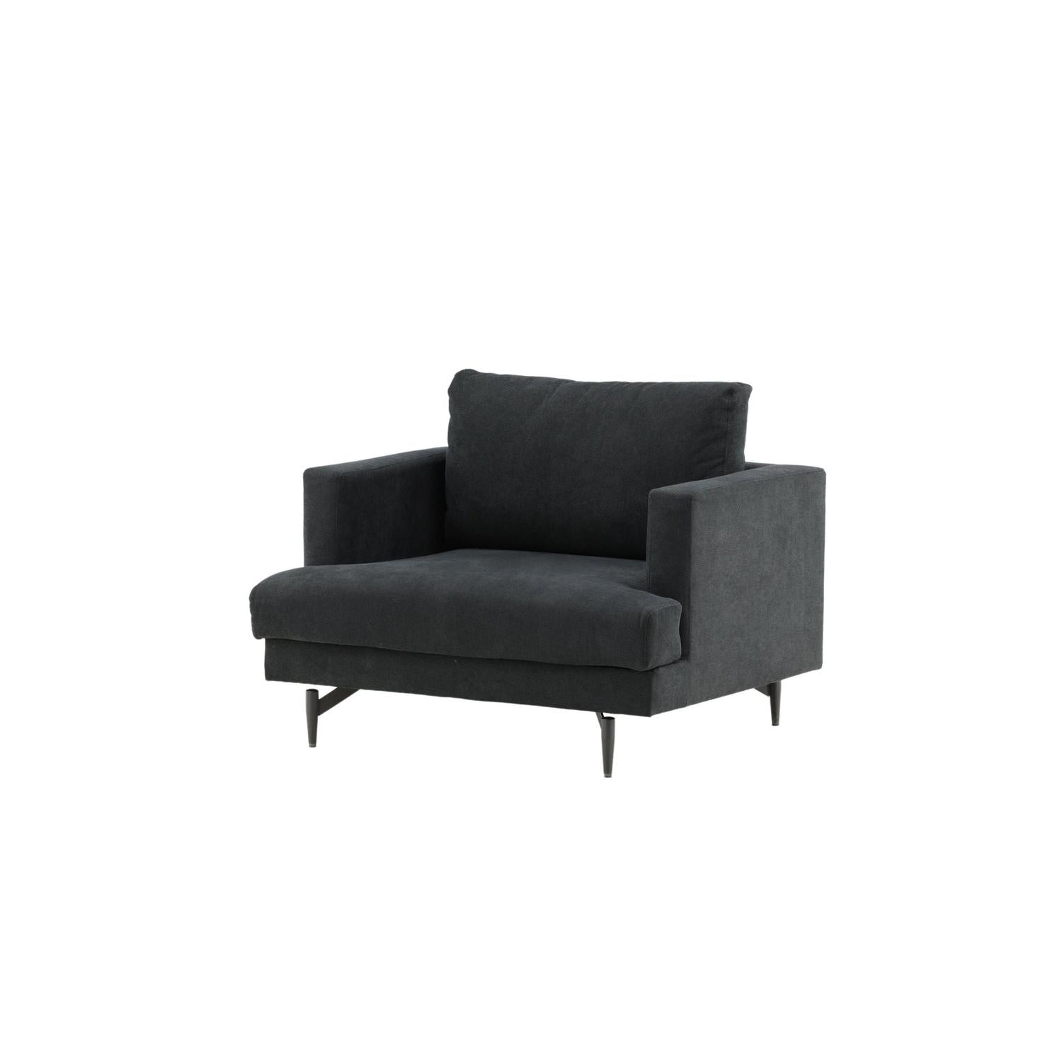 Sessel Sofia aus Stoff - Schwarz-Sessel-Venture Home-le canapé