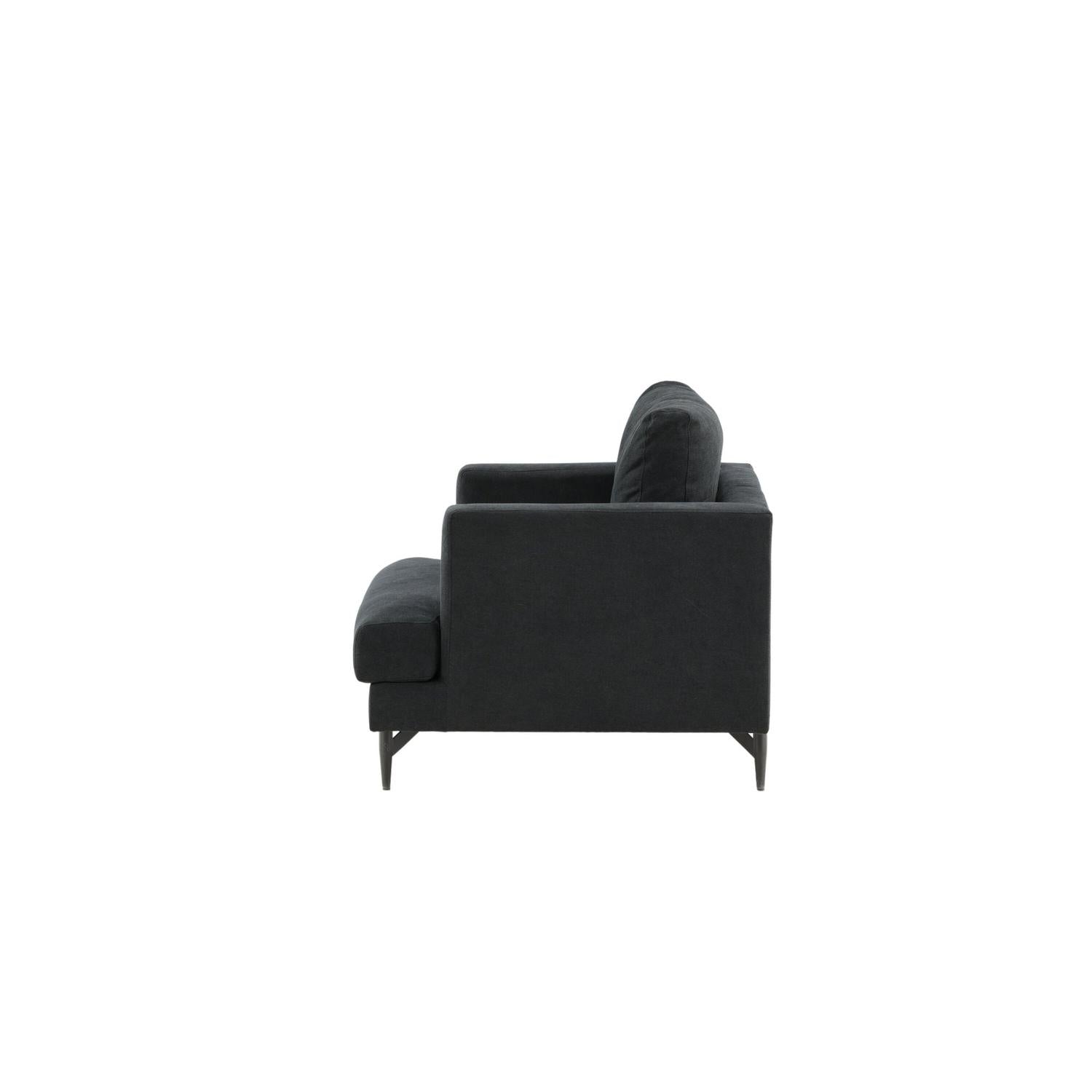 Sessel Sofia aus Stoff - Schwarz-Sessel-Venture Home-le canapé
