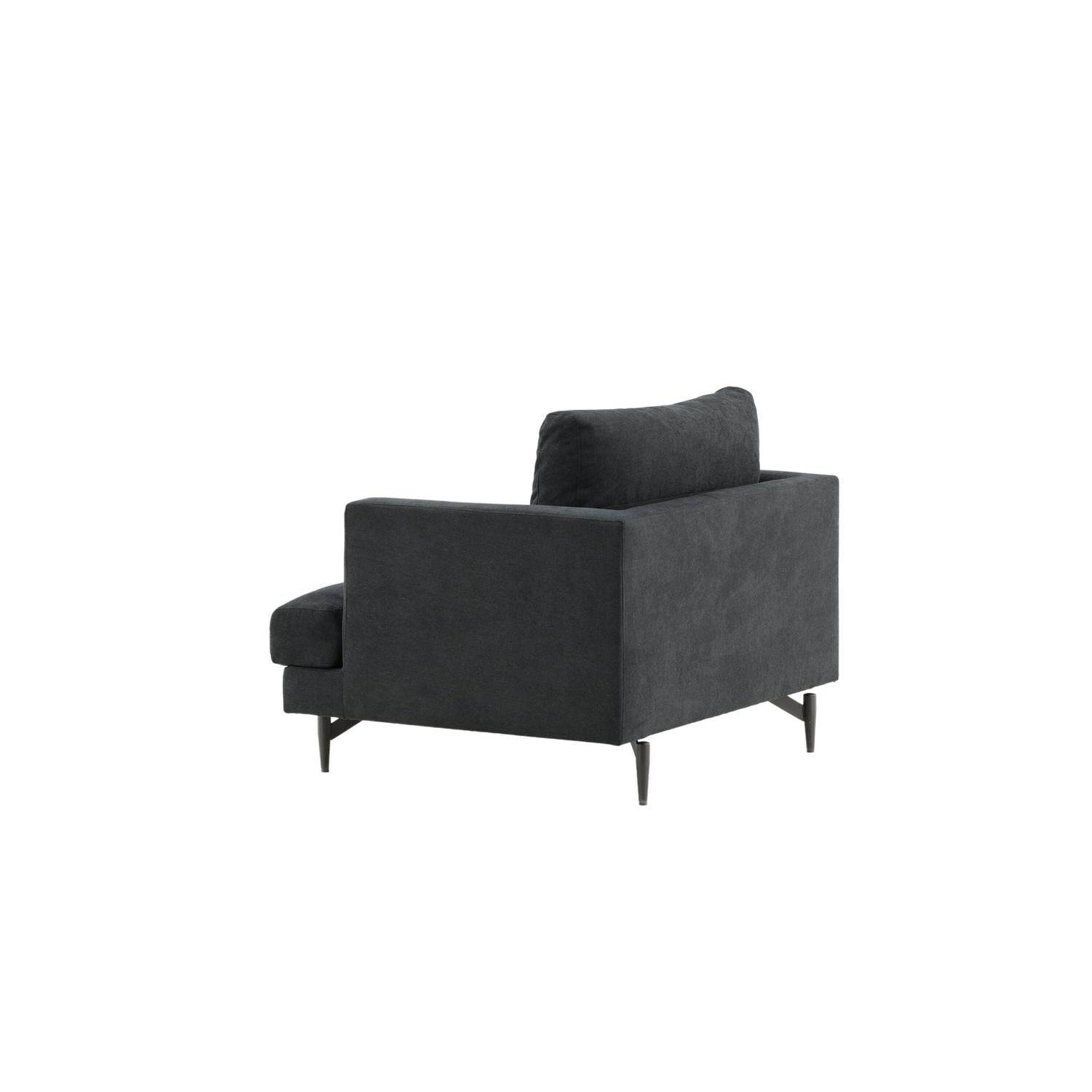 Sessel Sofia aus Stoff - Schwarz-Sessel-Venture Home-le canapé