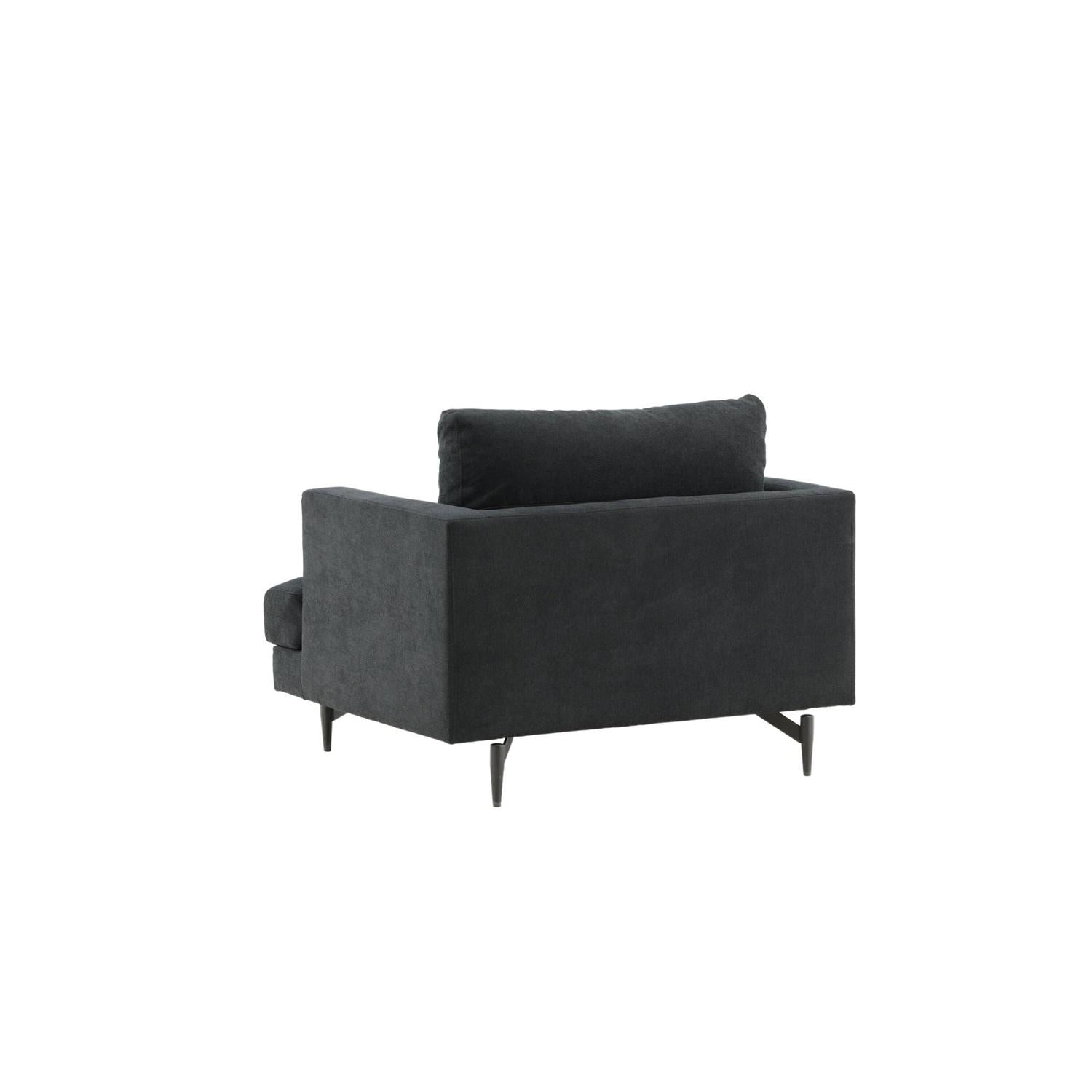 Sessel Sofia aus Stoff - Schwarz-Sessel-Venture Home-le canapé