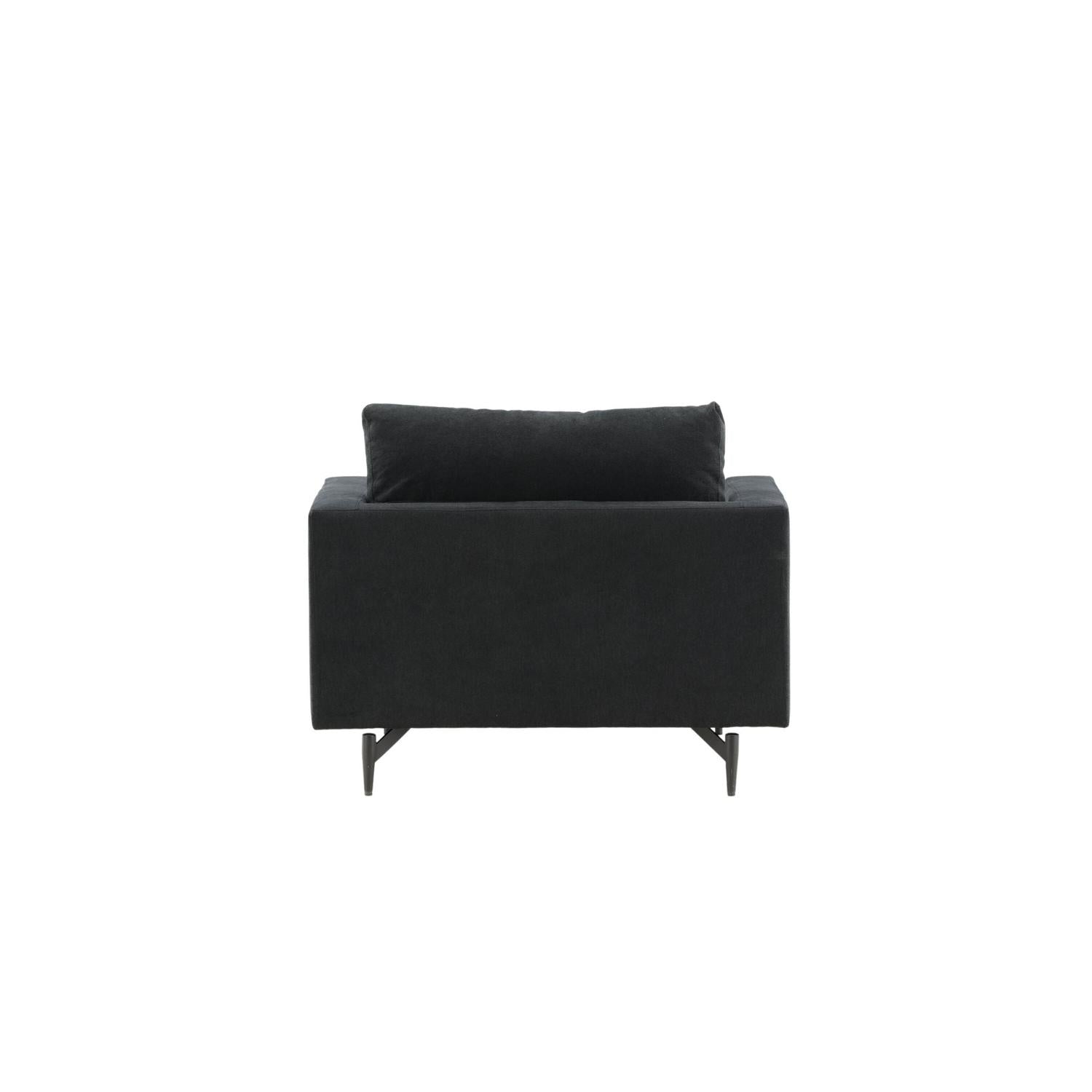 Sessel Sofia aus Stoff - Schwarz-Sessel-Venture Home-le canapé