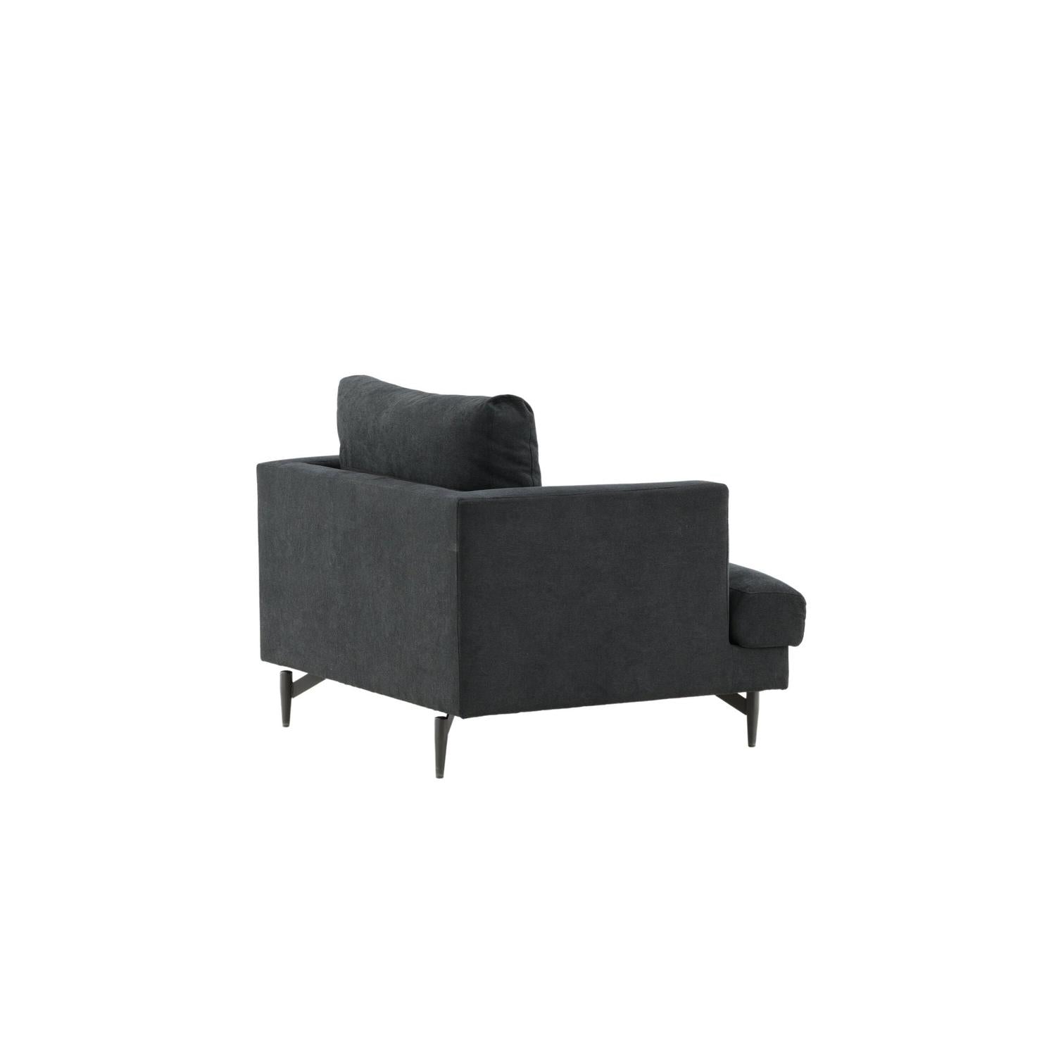 Sessel Sofia aus Stoff - Schwarz-Sessel-Venture Home-le canapé