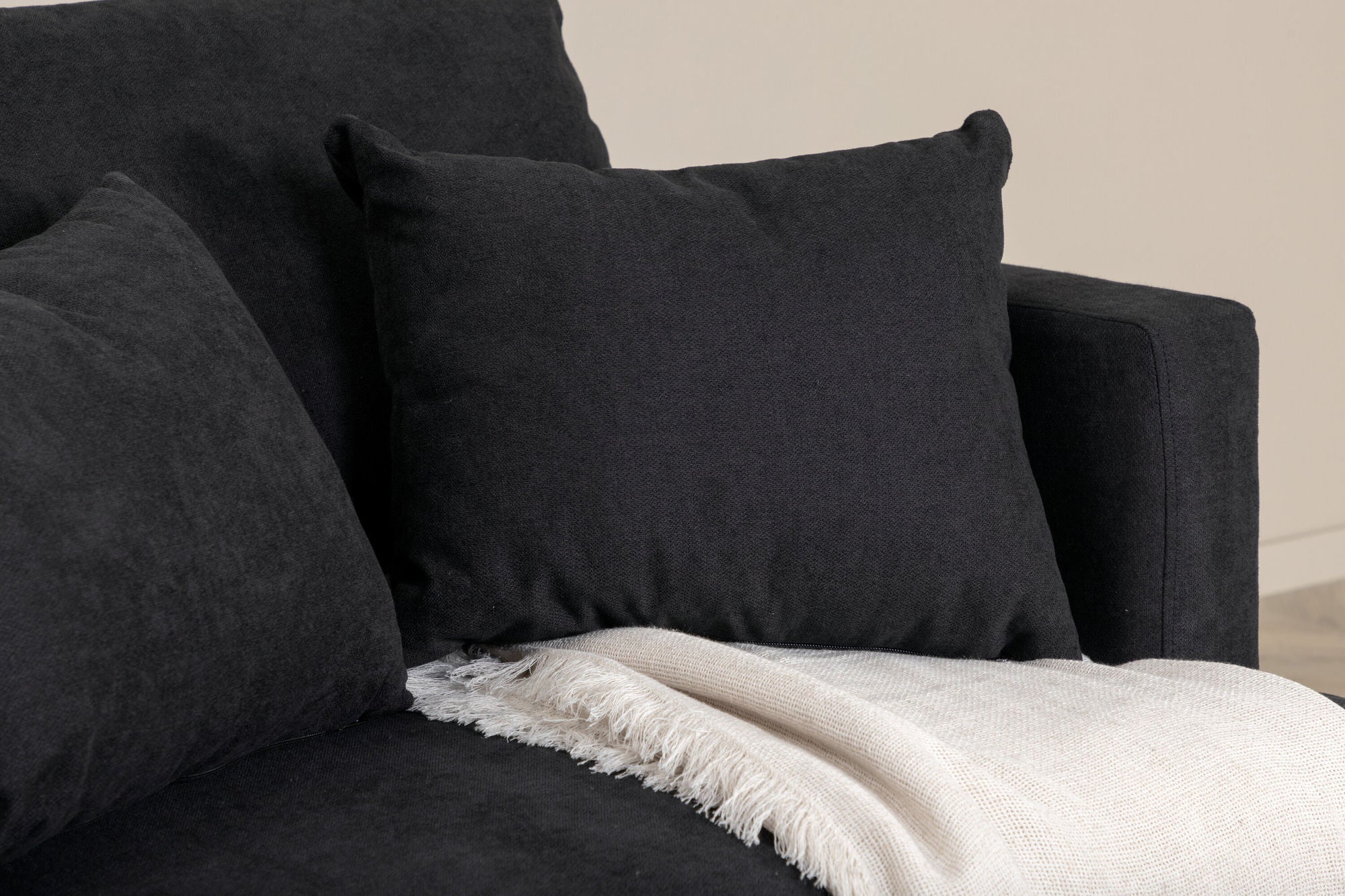 Sessel Sofia aus Stoff - Schwarz-Sessel-Venture Home-le canapé