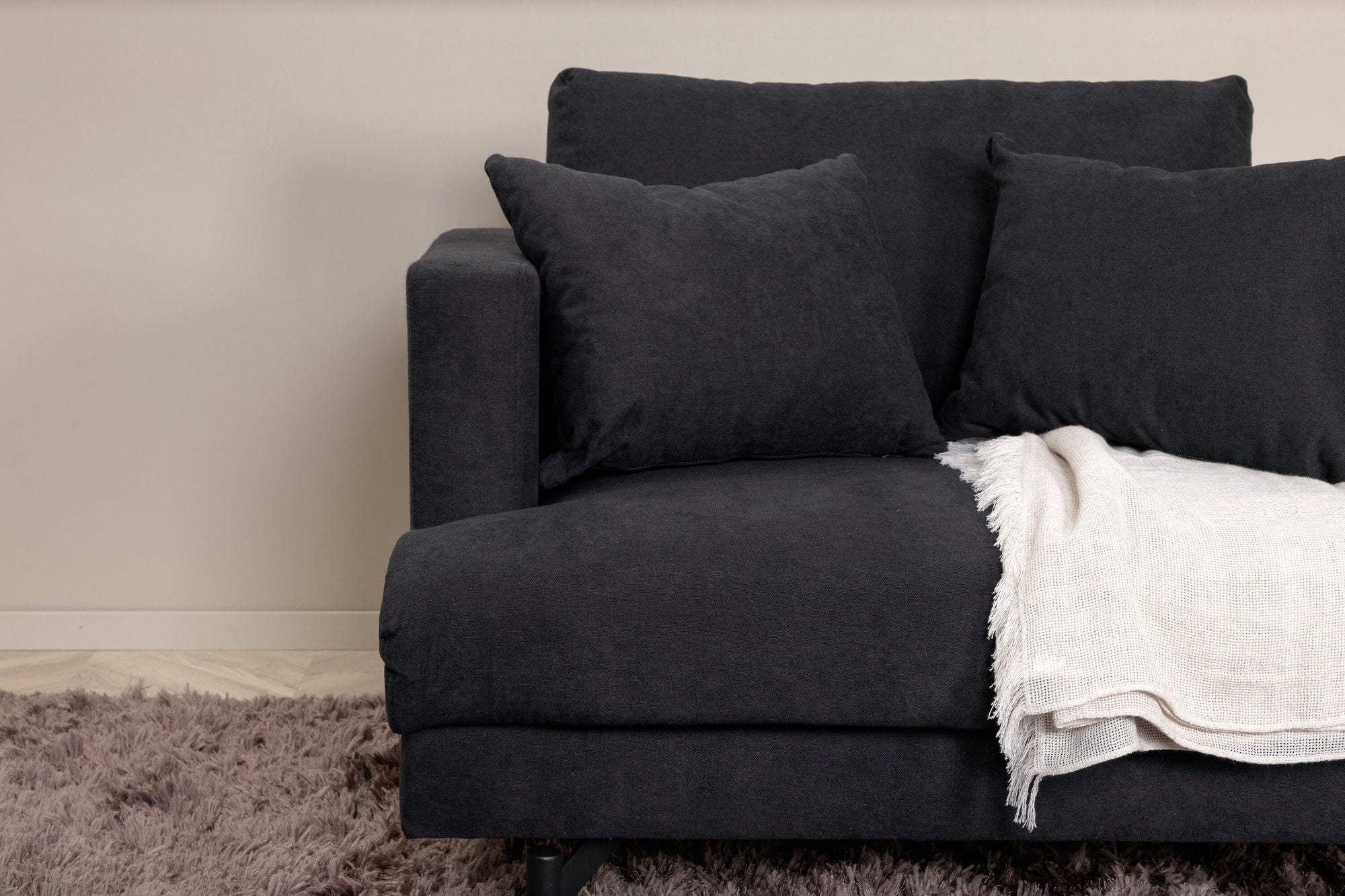 Sessel Sofia aus Stoff - Schwarz-Sessel-Venture Home-le canapé