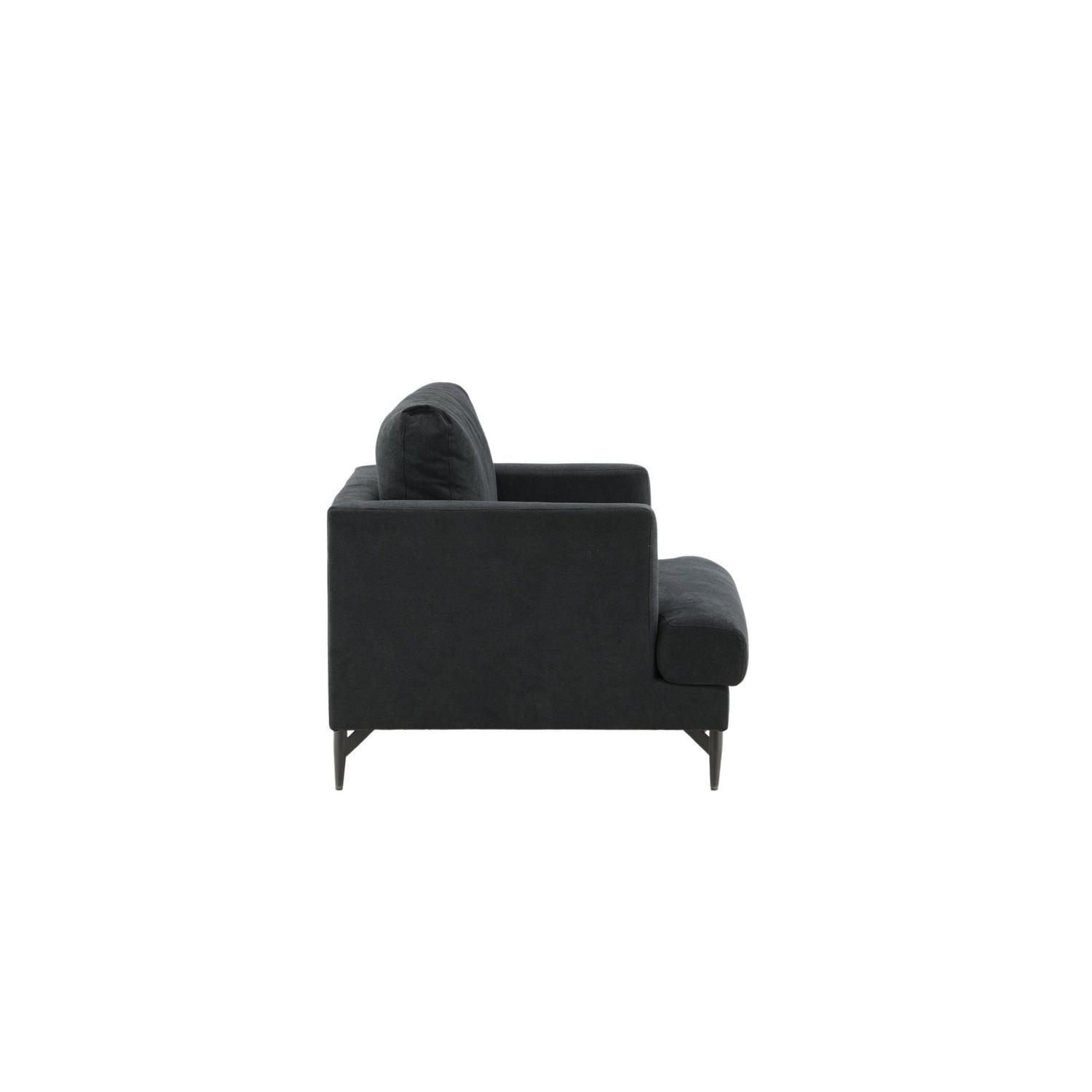 Sessel Sofia aus Stoff - Schwarz-Sessel-Venture Home-le canapé