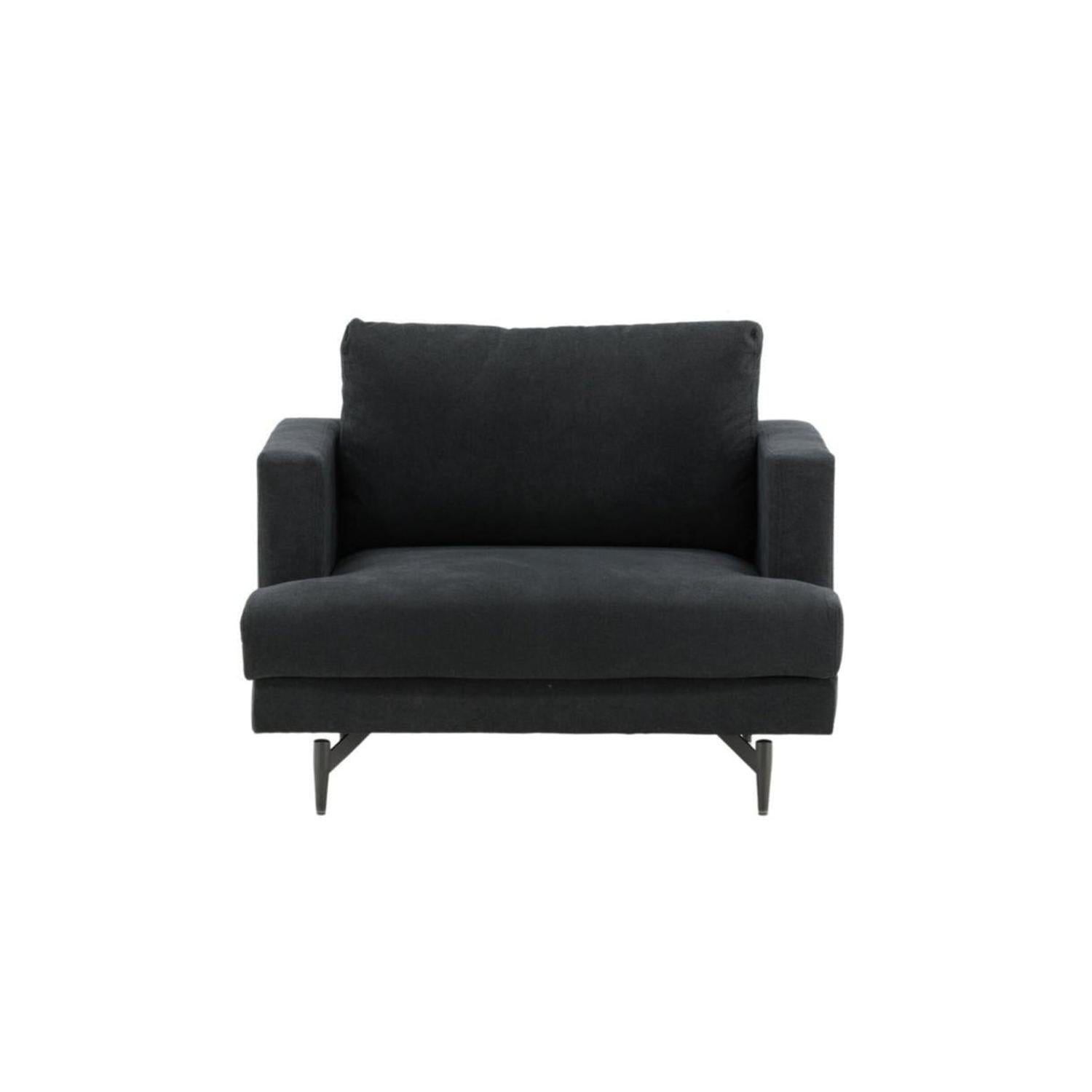 Sessel Sofia aus Stoff - Schwarz-Sessel-Venture Home-le canapé