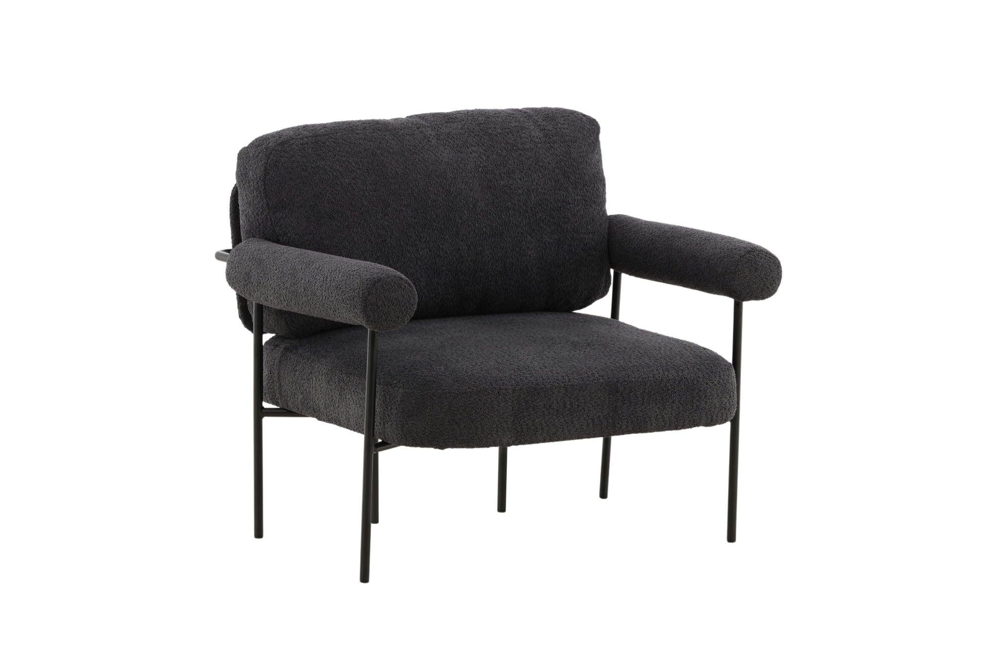Sessel Tillberga x Josefin Lustig aus Teddy - Bouclé - DunkelgrauSessel