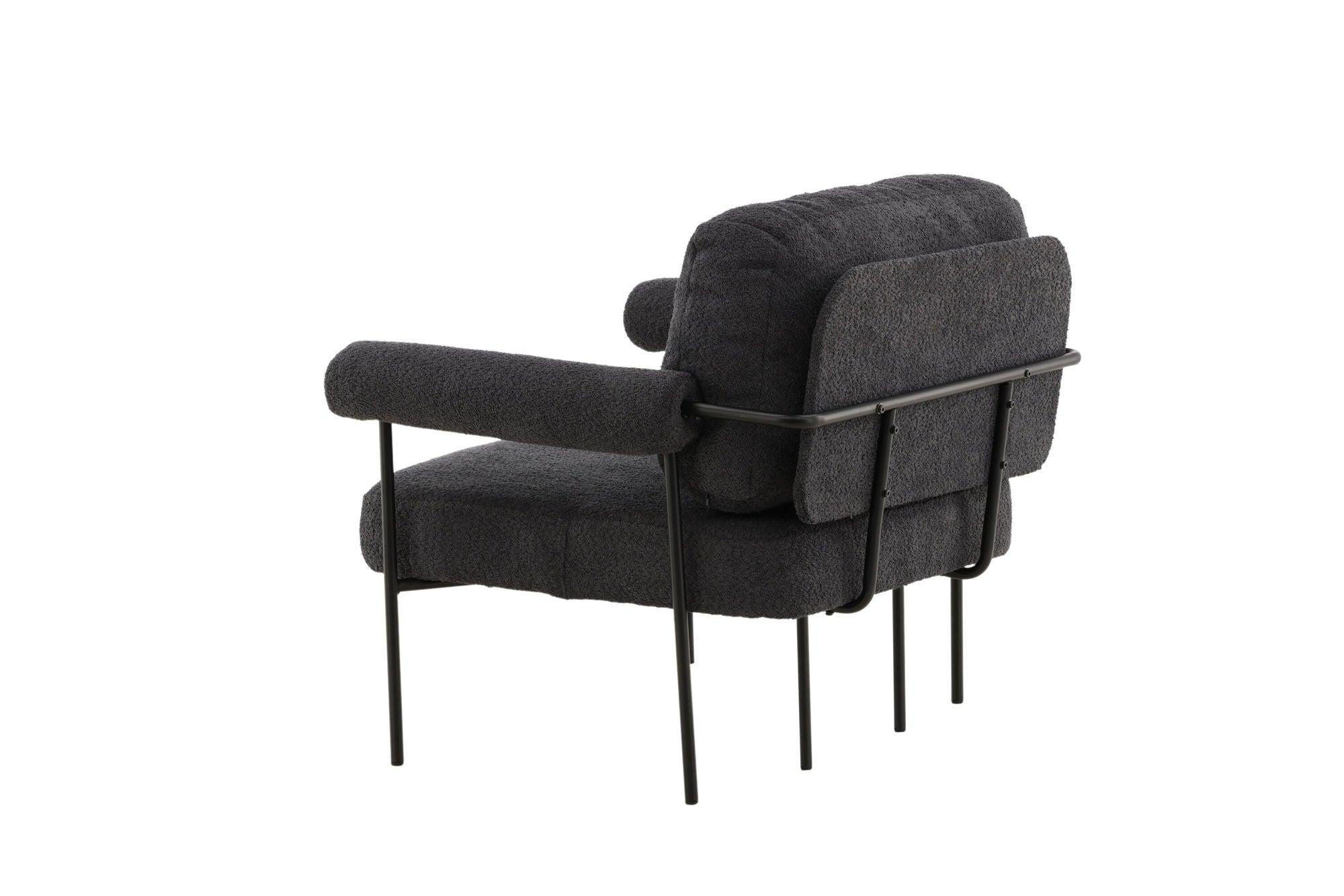 Sessel Tillberga x Josefin Lustig aus Teddy - Bouclé - DunkelgrauSessel
