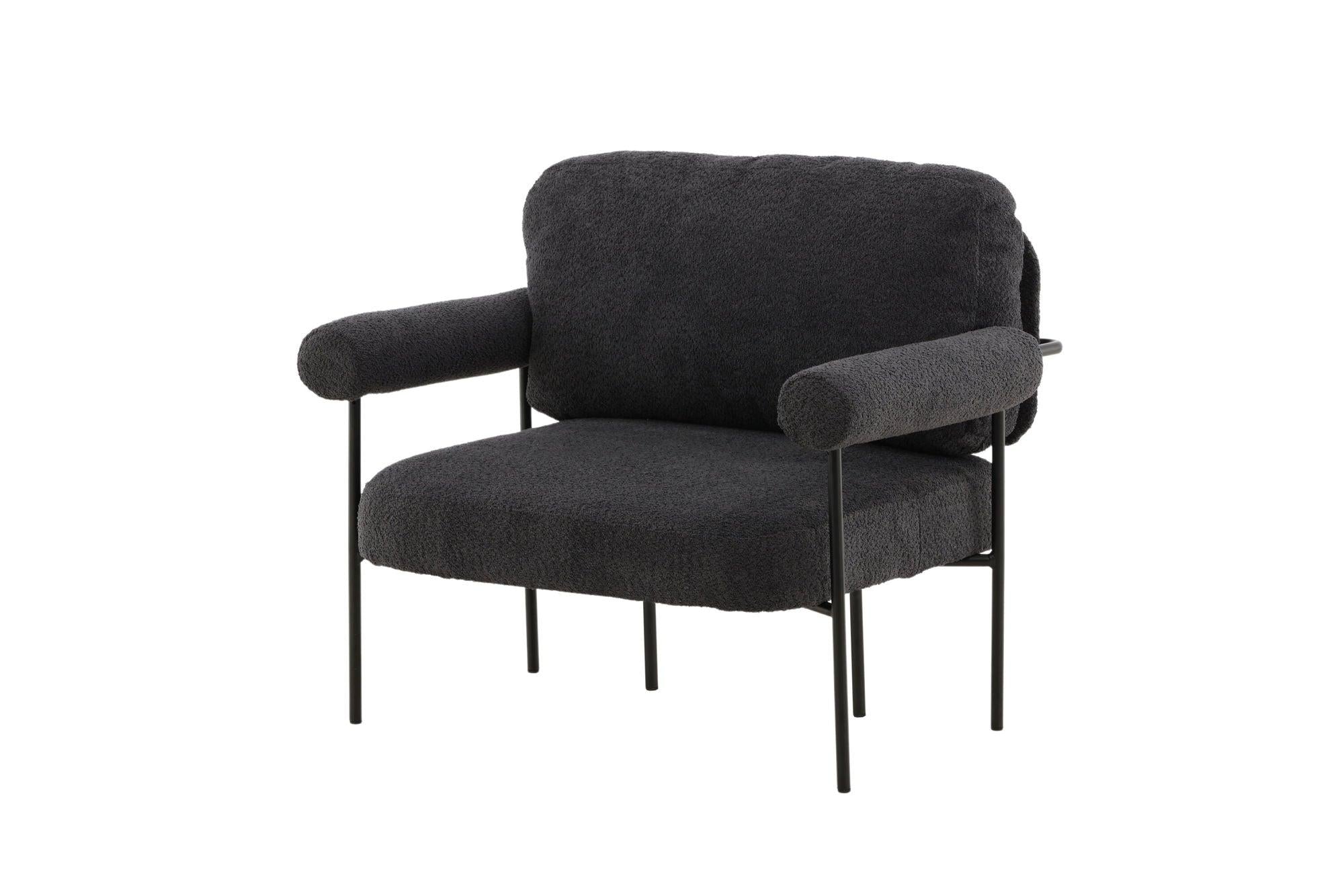 Sessel Tillberga x Josefin Lustig aus Teddy - Bouclé - DunkelgrauSessel