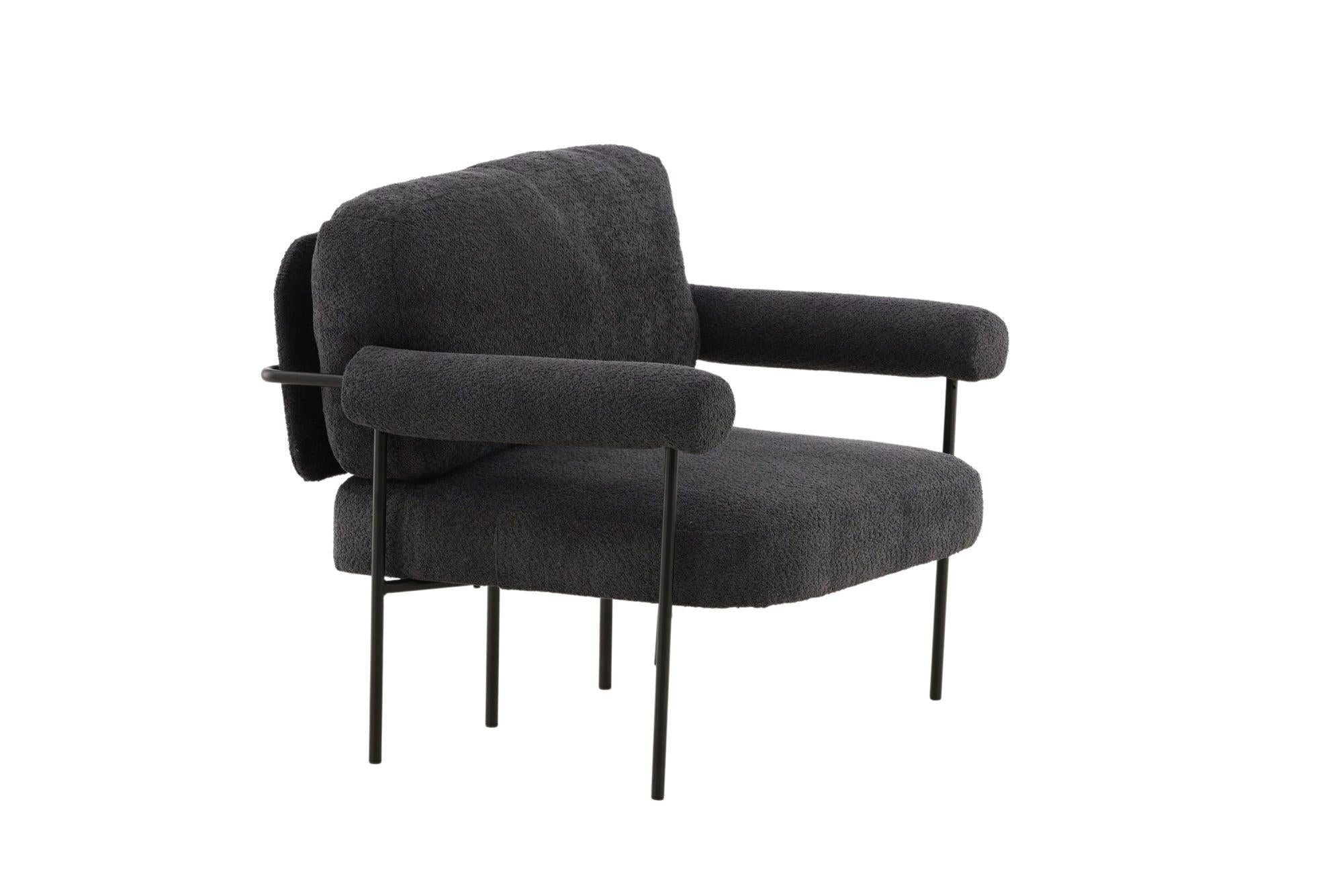 Sessel Tillberga x Josefin Lustig aus Teddy - Bouclé - DunkelgrauSessel