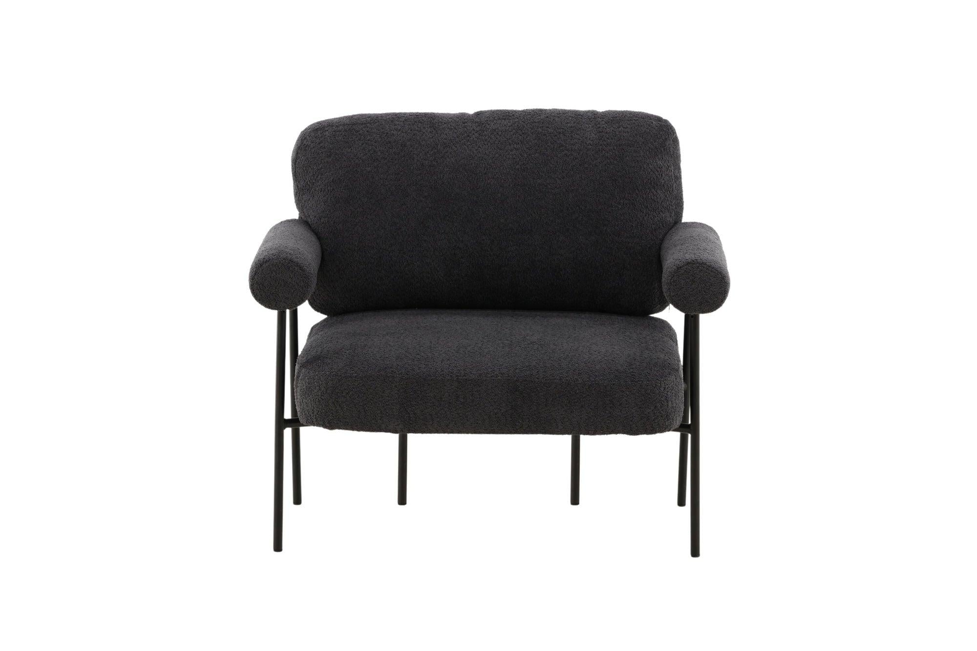 Sessel Tillberga x Josefin Lustig aus Teddy - Bouclé - DunkelgrauSessel