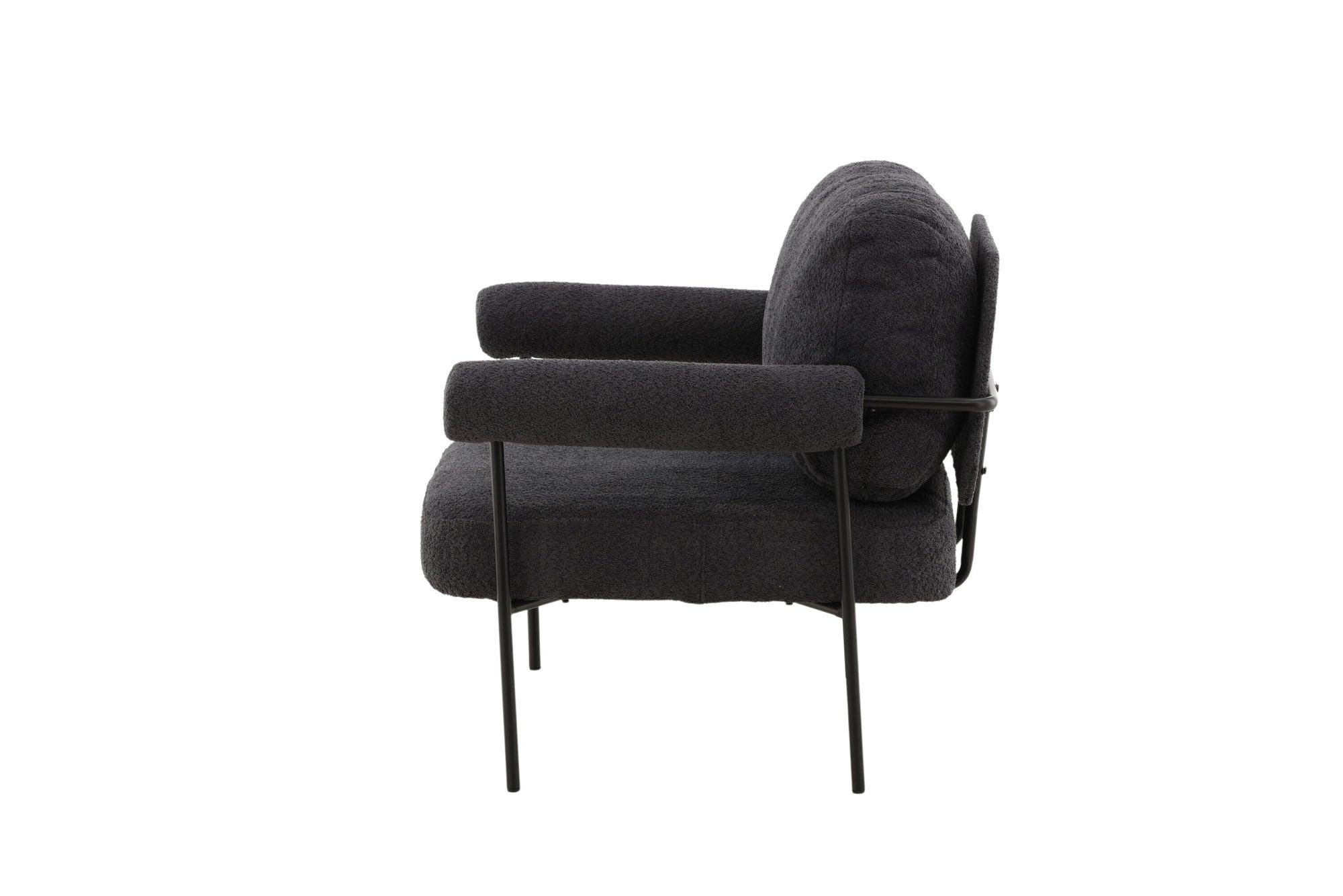 Sessel Tillberga x Josefin Lustig aus Teddy - Bouclé - DunkelgrauSessel