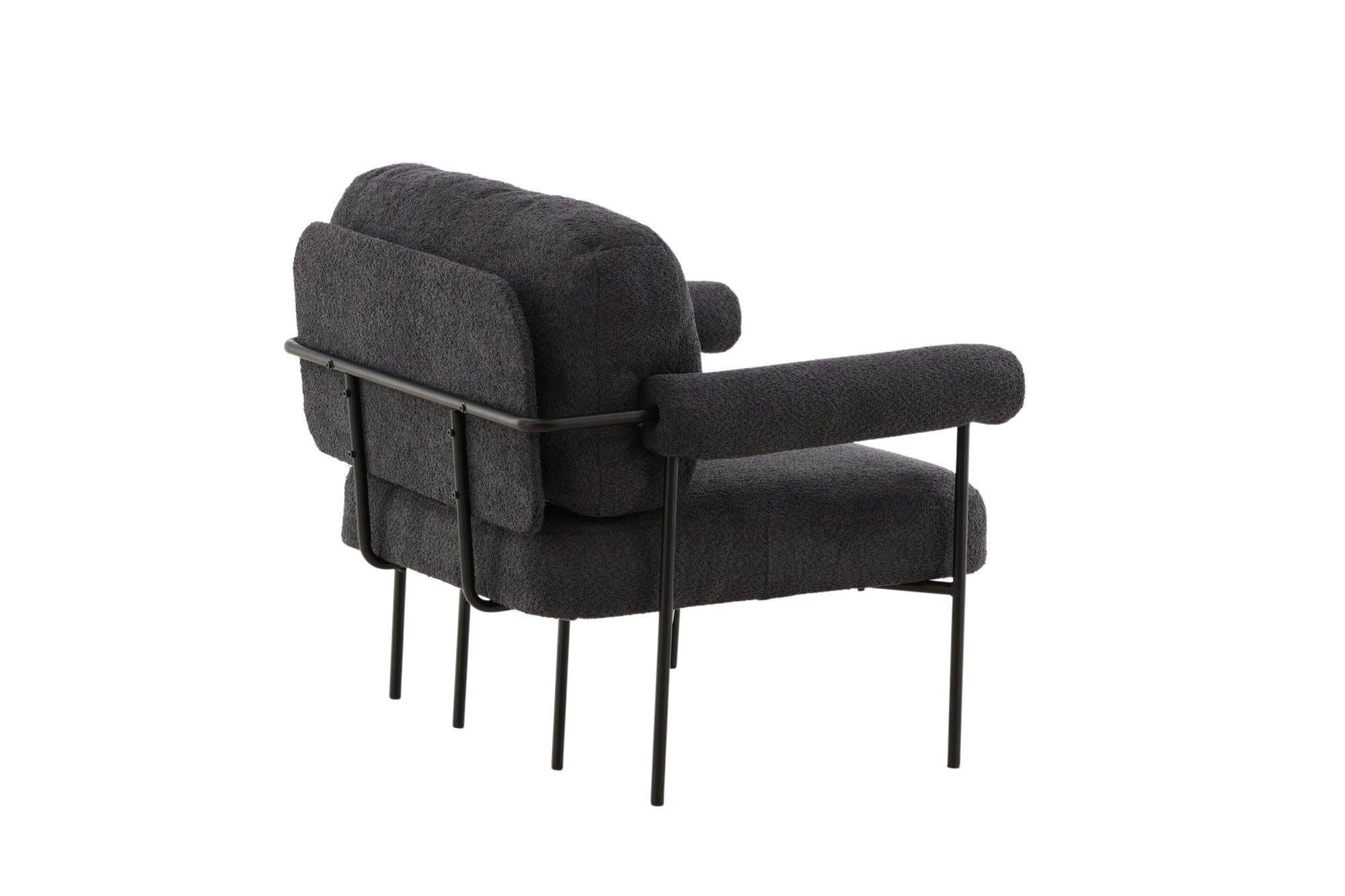 Sessel Tillberga x Josefin Lustig aus Teddy - Bouclé - DunkelgrauSessel