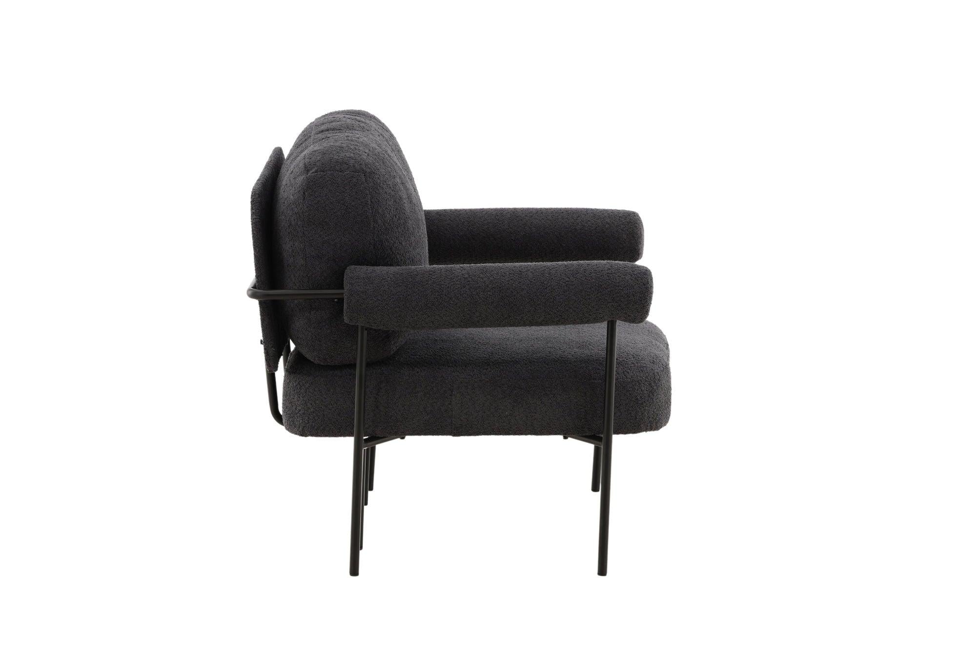 Sessel Tillberga x Josefin Lustig aus Teddy - Bouclé - DunkelgrauSessel