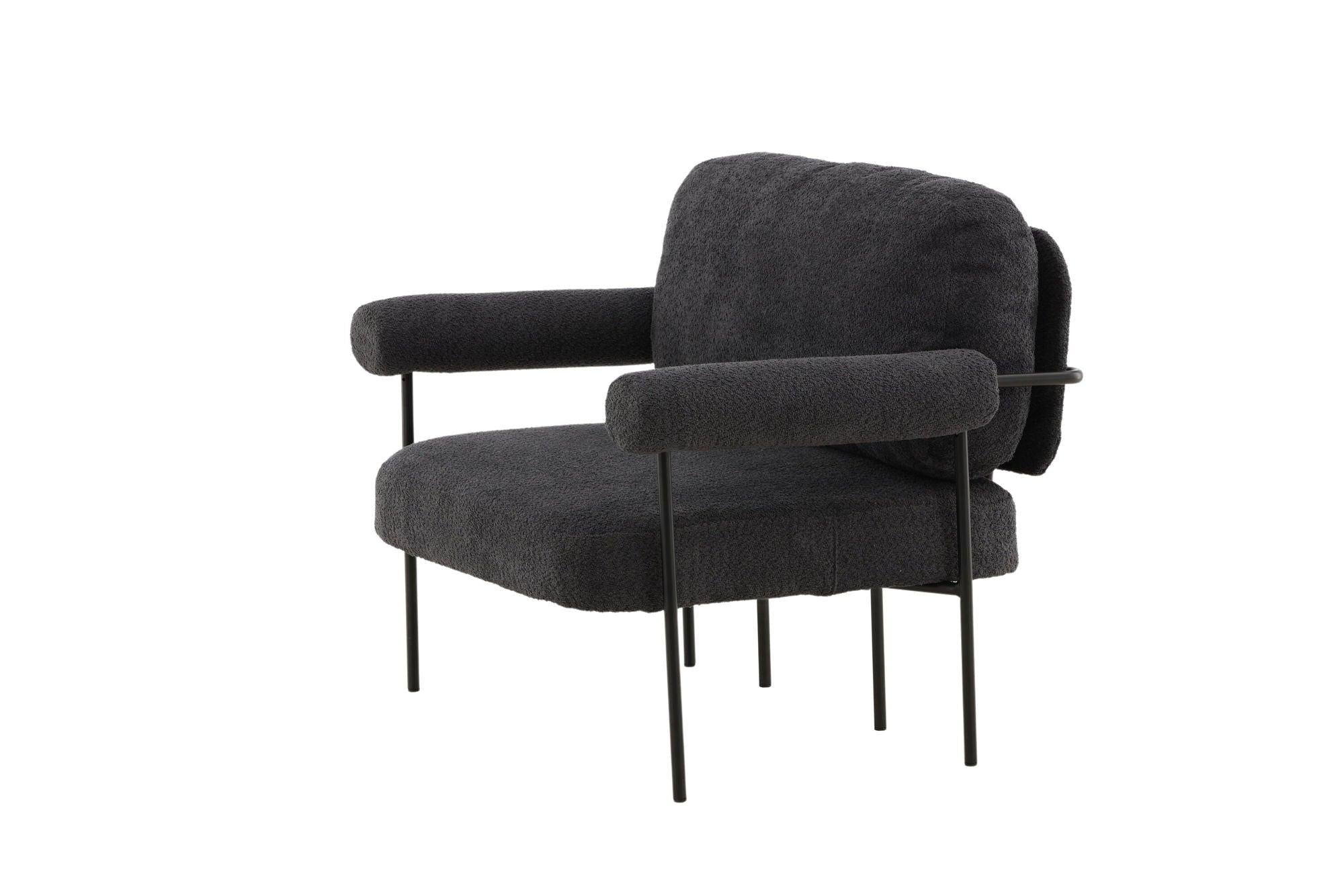 Sessel Tillberga x Josefin Lustig aus Teddy - Bouclé - DunkelgrauSessel