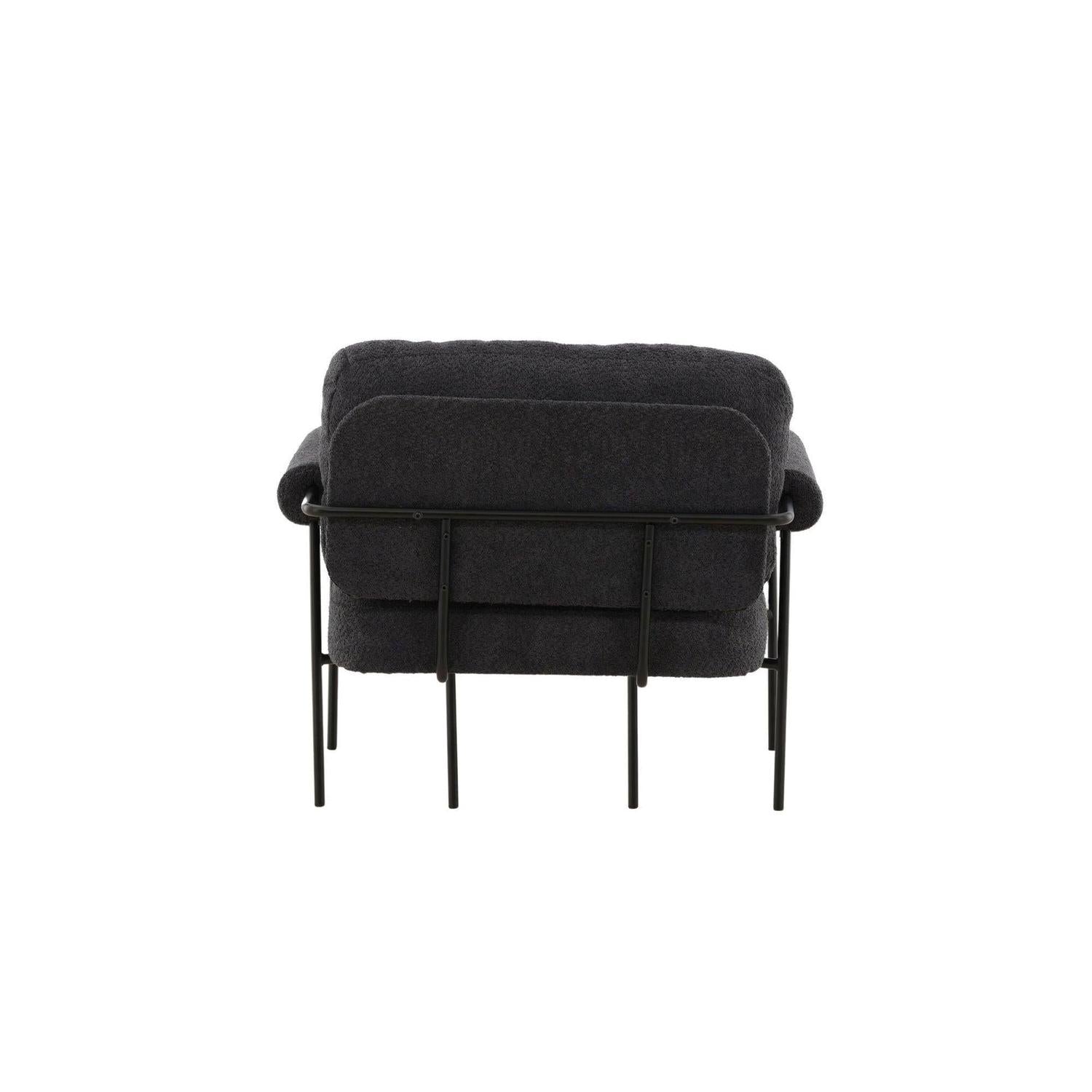 Sessel Tillberga x Josefin Lustig aus Teddy-Bouclé - Dunkelgrau-Sessel-Vind-le canapé