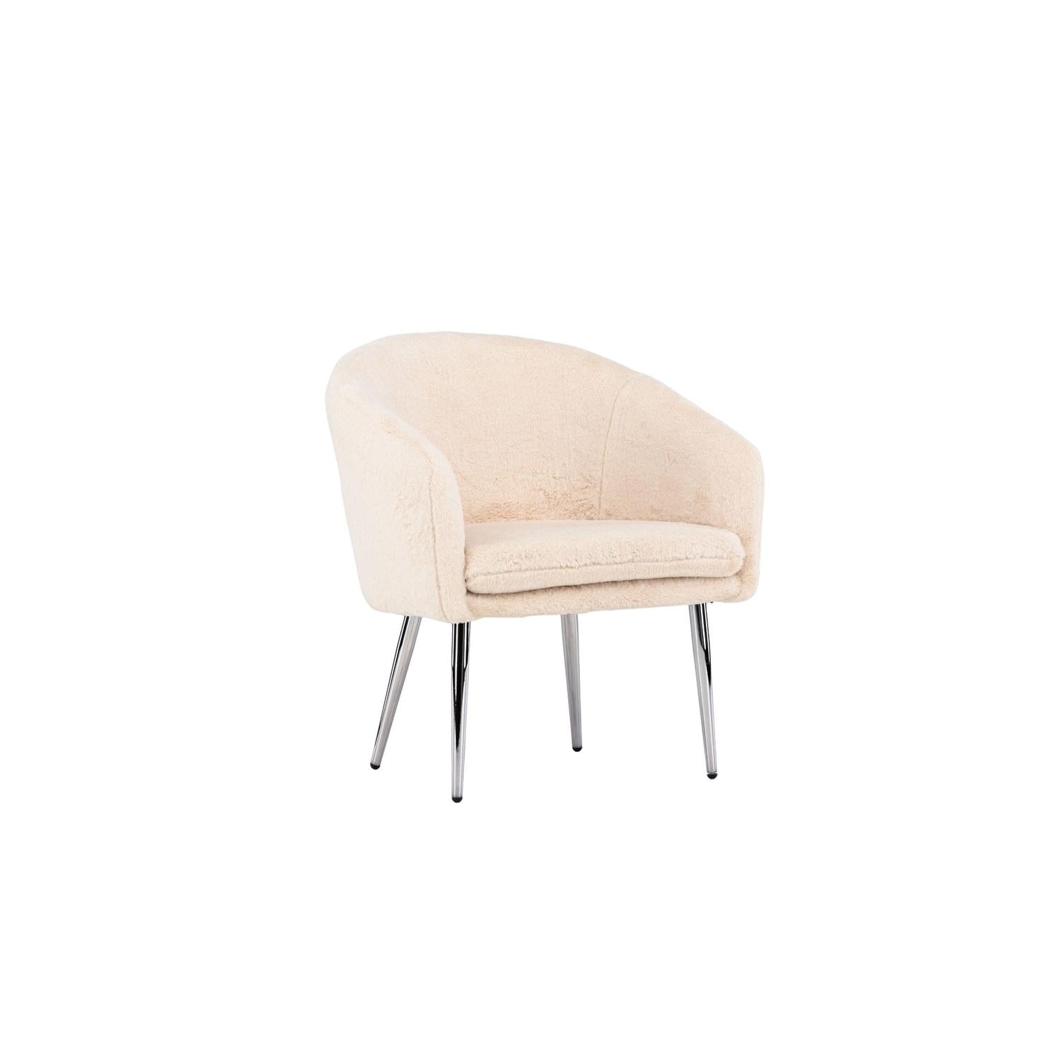 Sessel Wanda aus Teddy Bouclé - Beige-Sessel-Venture Home-le canapé
