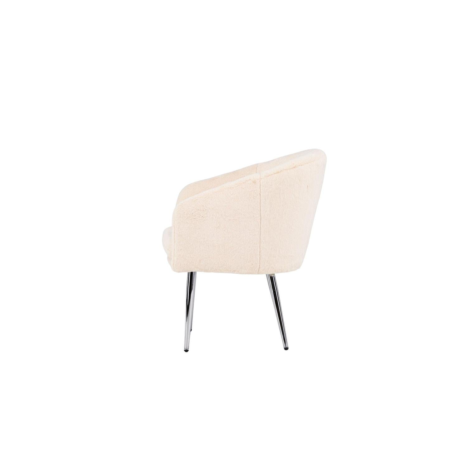Sessel Wanda aus Teddy Bouclé - Beige-Sessel-Venture Home-le canapé