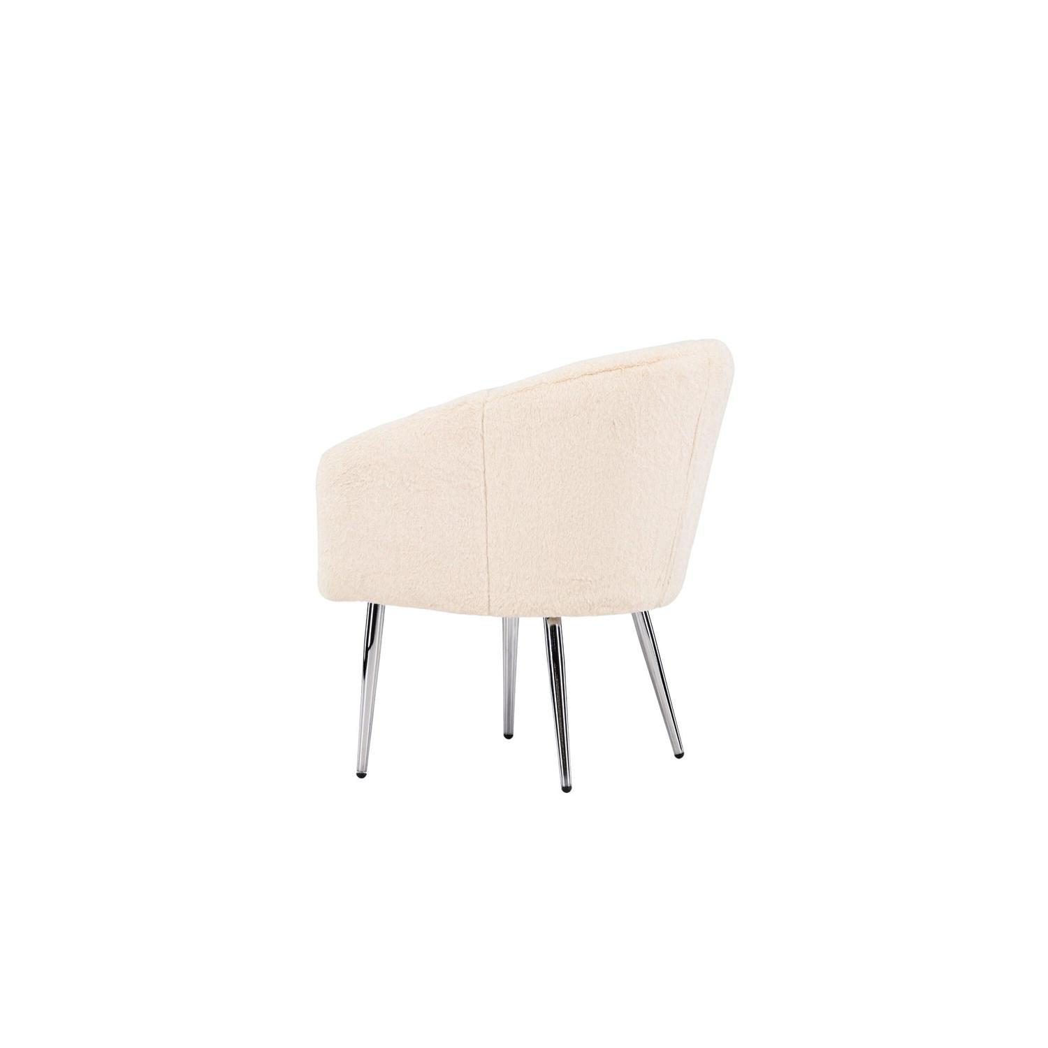 Sessel Wanda aus Teddy Bouclé - Beige-Sessel-Venture Home-le canapé