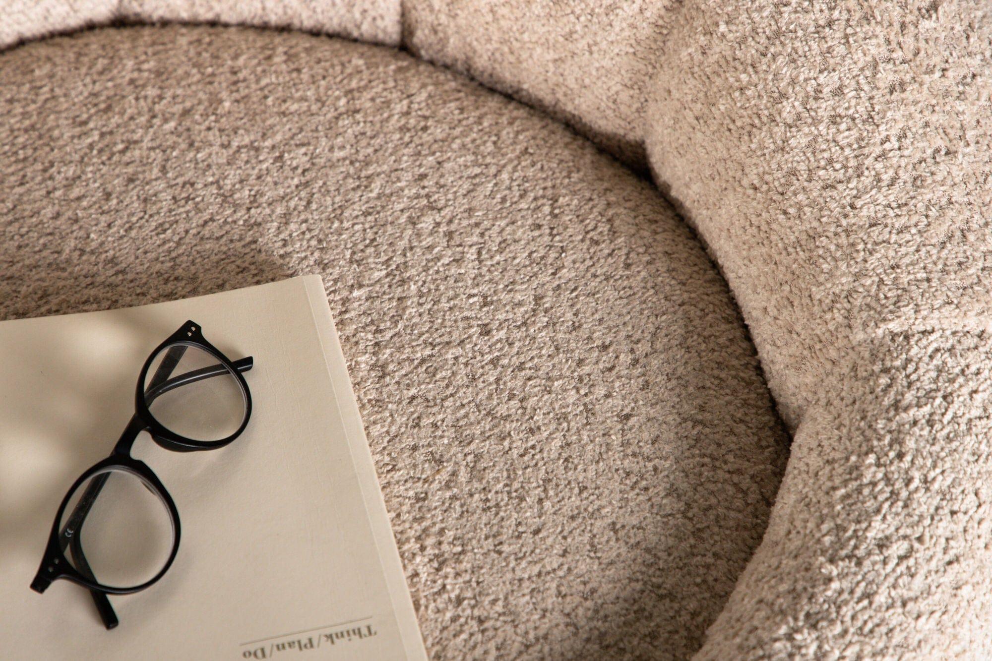 Sessel Warren aus Bouclé - / Teddystoff - BeigeSessel