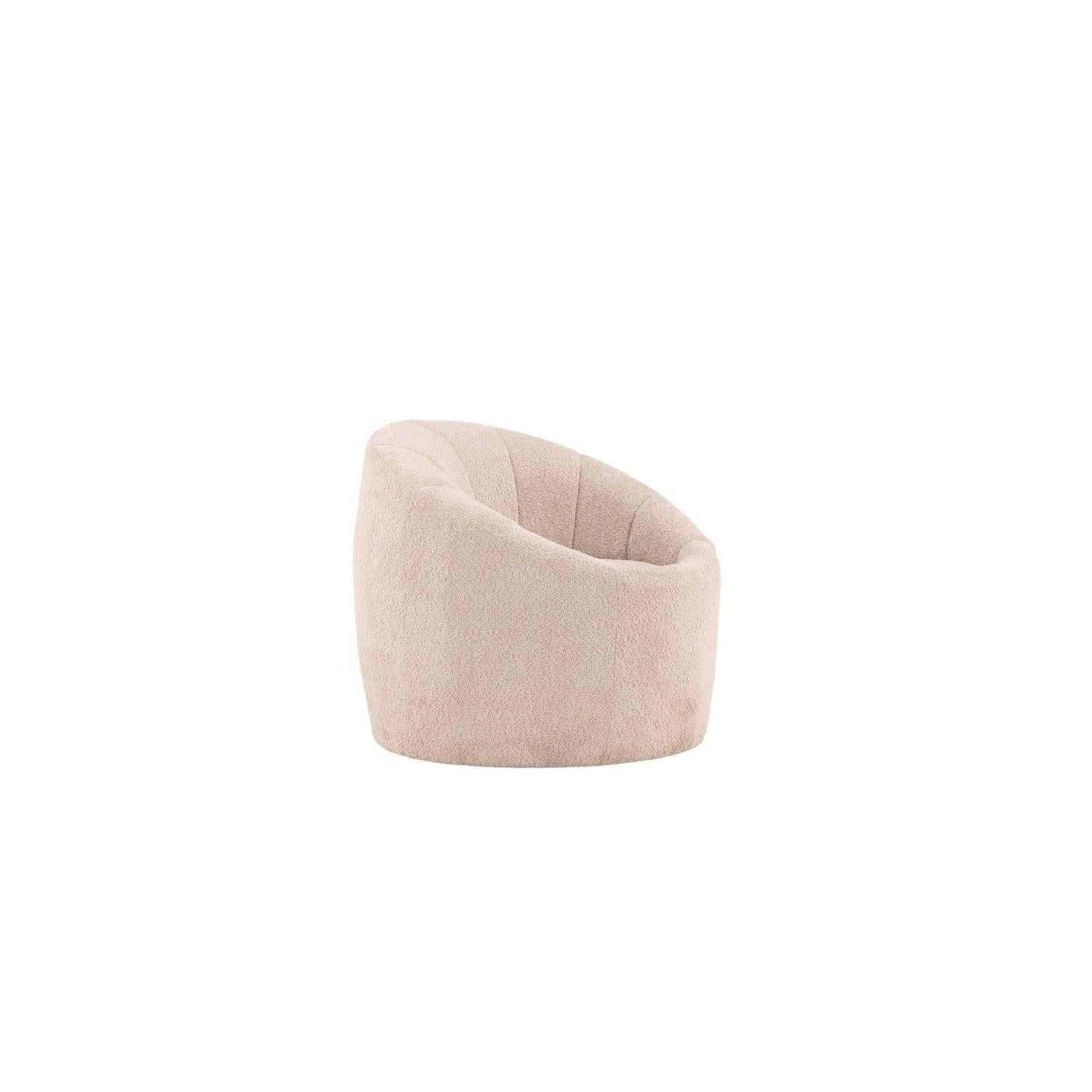 Sessel Warren aus Bouclé - / Teddystoff - BeigeSessel