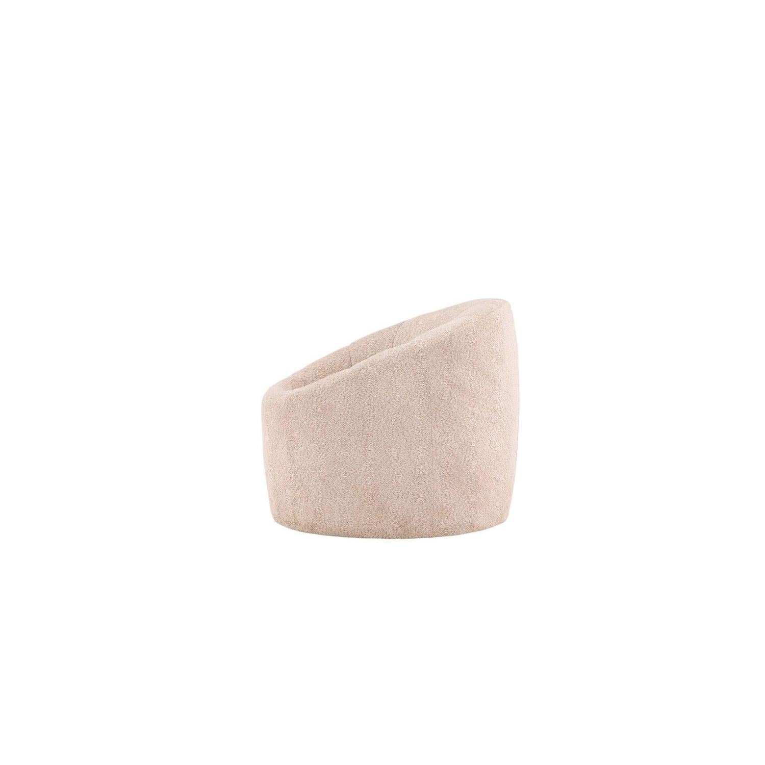 Sessel Warren aus Bouclé - / Teddystoff - BeigeSessel