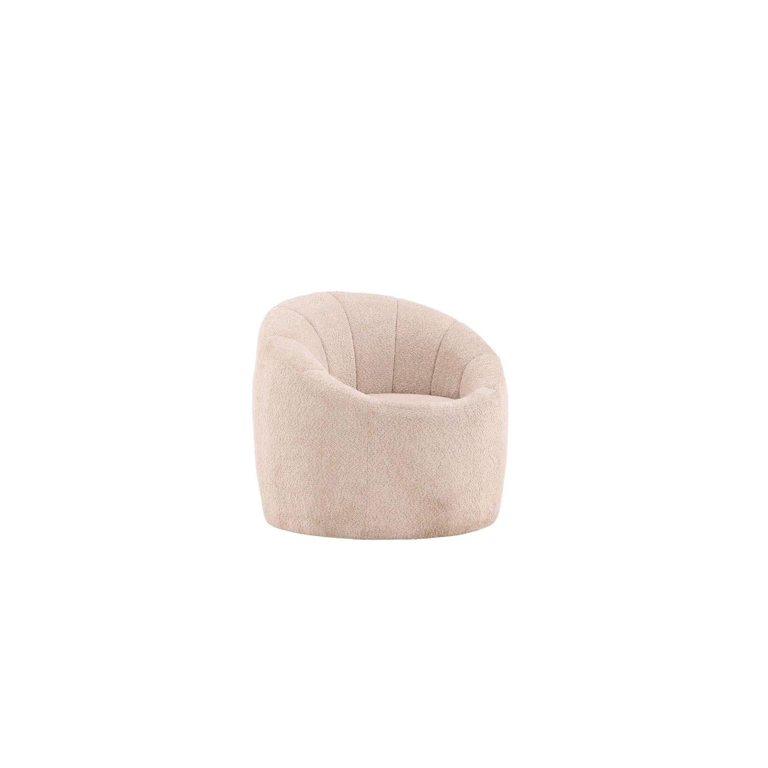 Sessel Warren aus Bouclé - / Teddystoff - BeigeSessel