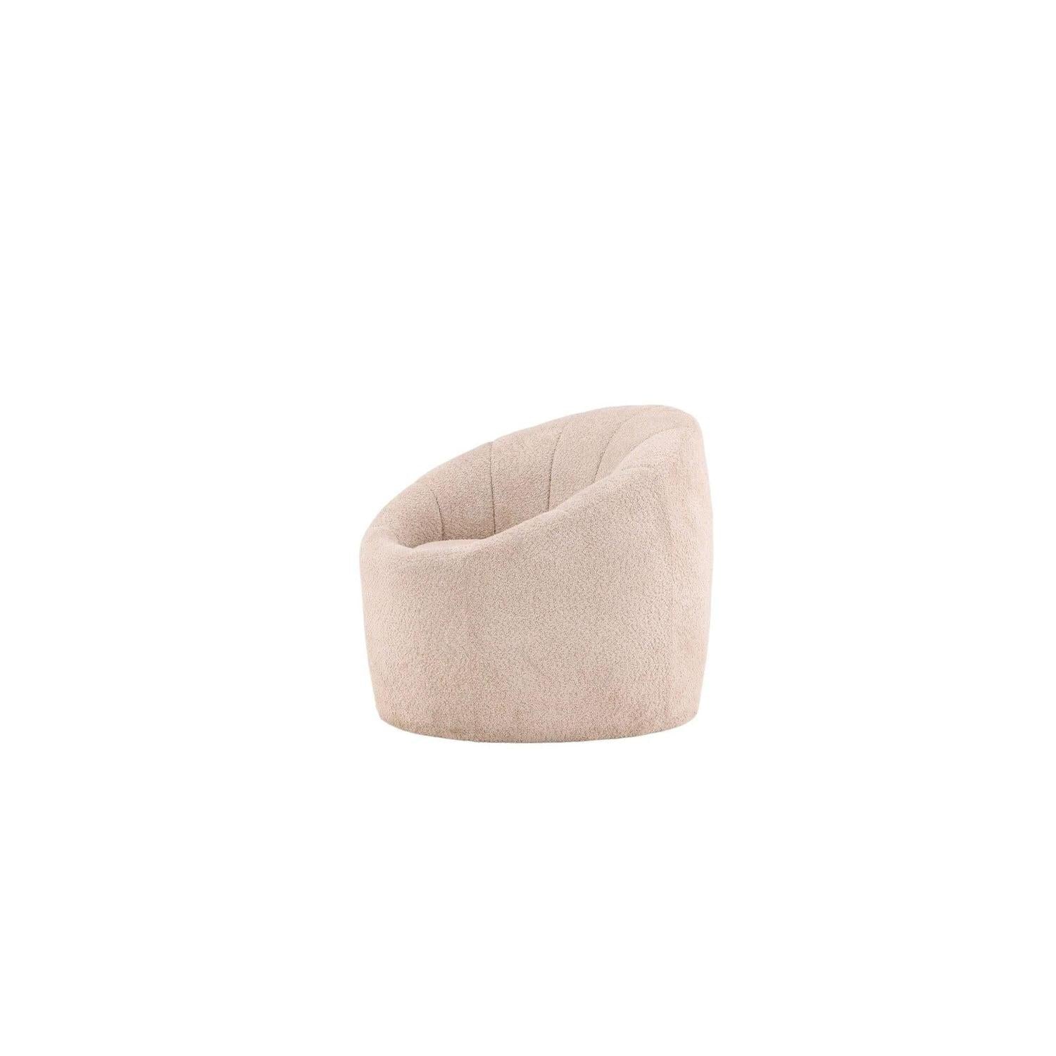Sessel Warren aus Bouclé - / Teddystoff - BeigeSessel