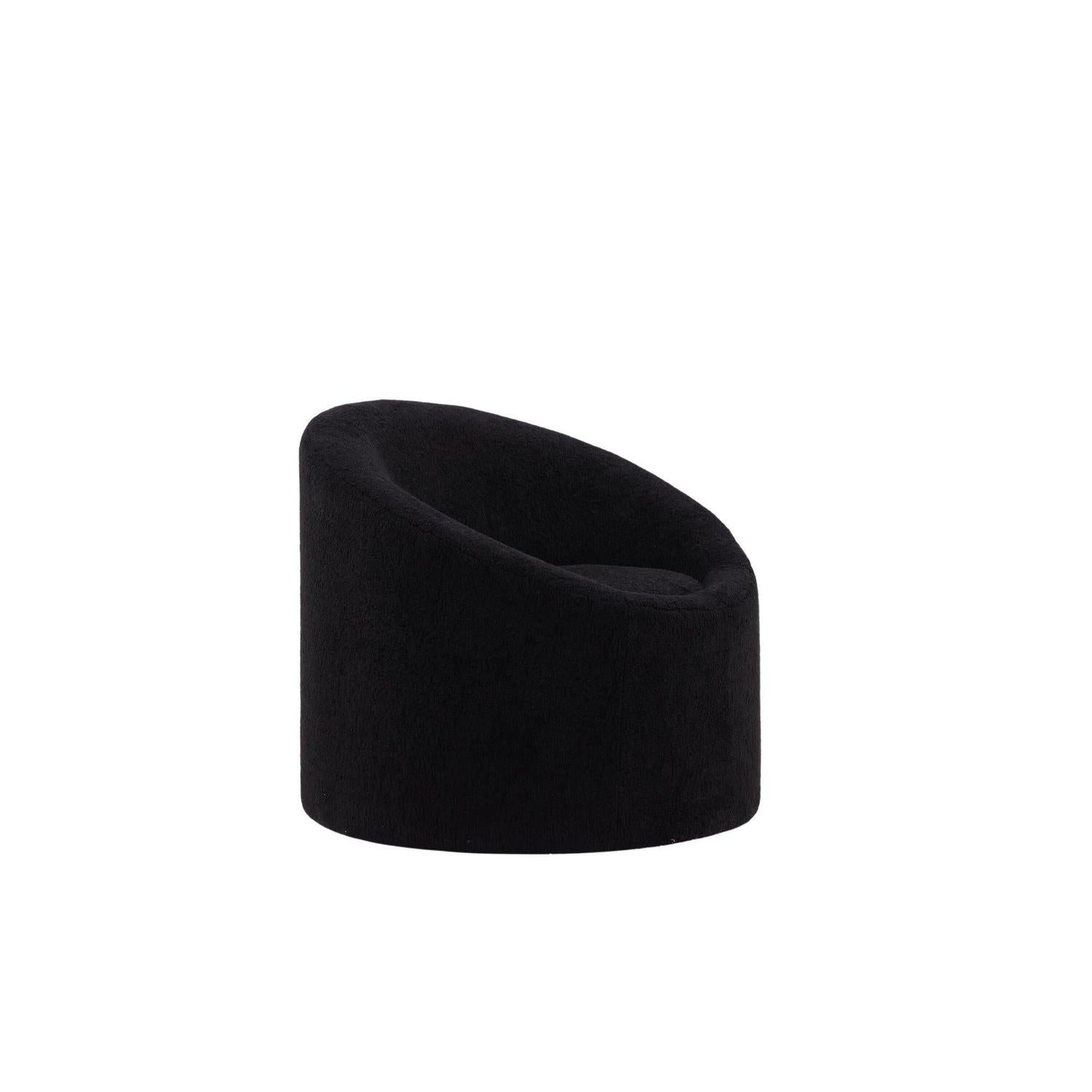 Sessel Warren aus Fleece - Schwarz-Sessel-Venture Home-le canapé