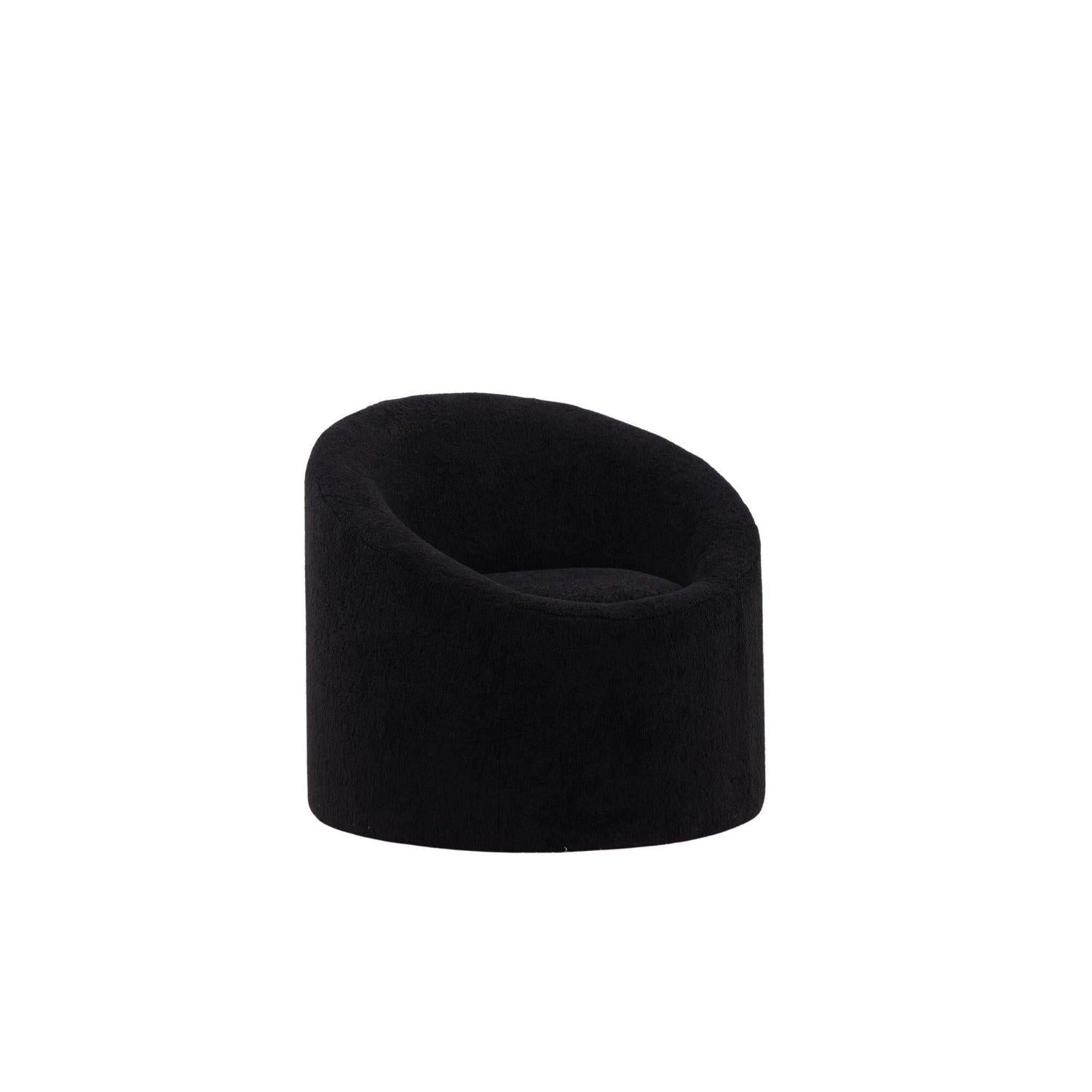 Sessel Warren aus Fleece - Schwarz-Sessel-Venture Home-le canapé