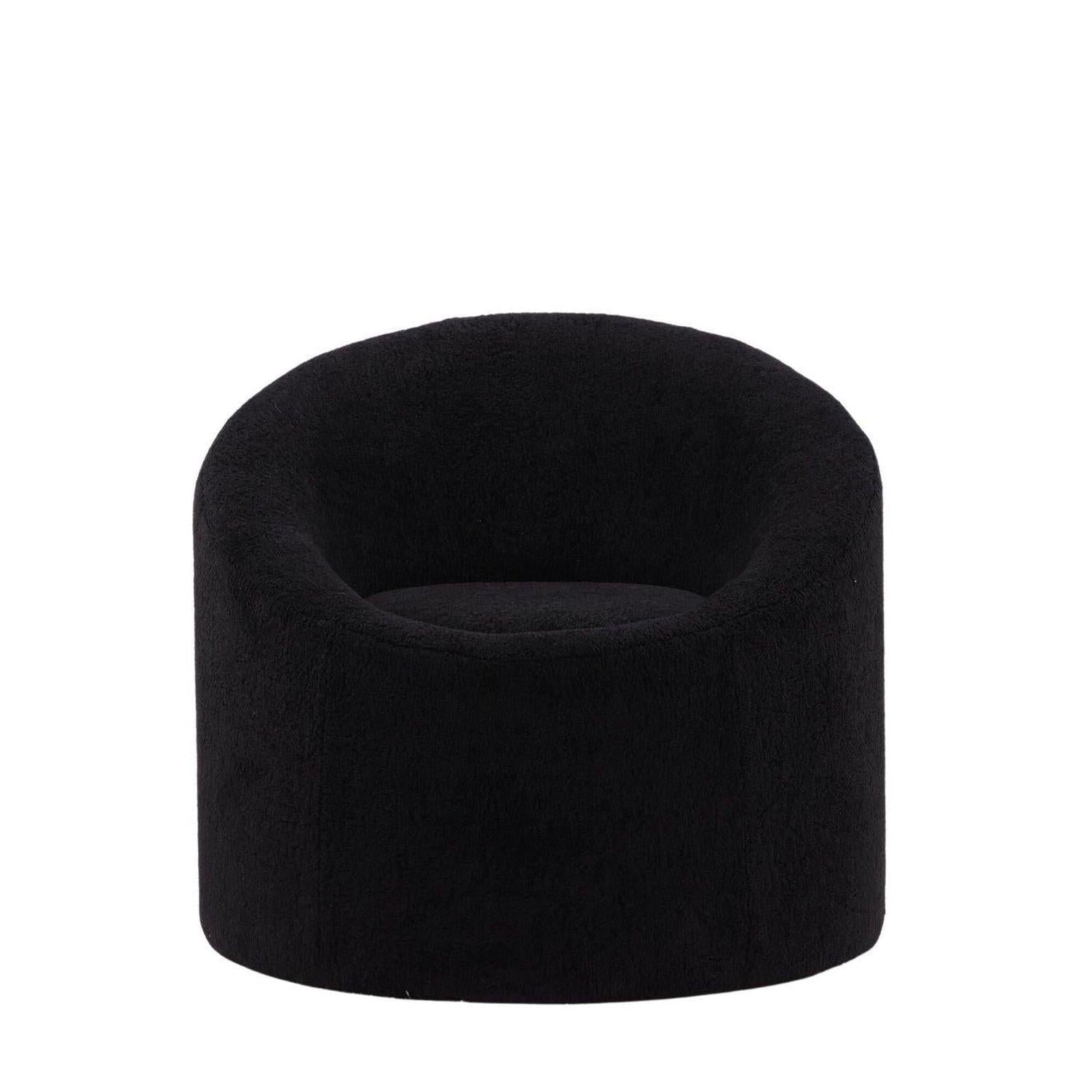 Sessel Warren aus Fleece - Schwarz-Sessel-Venture Home-le canapé