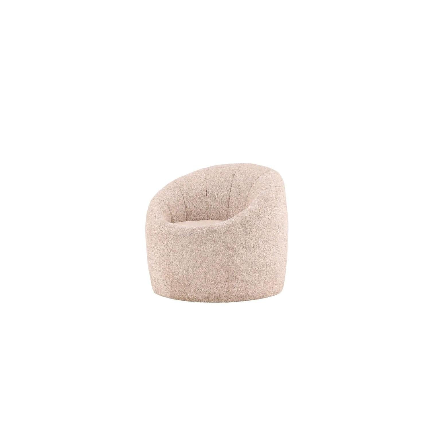 Sessel Warren aus Teddy- Bouclé - Beige-Sessel-Venture Home-le canapé