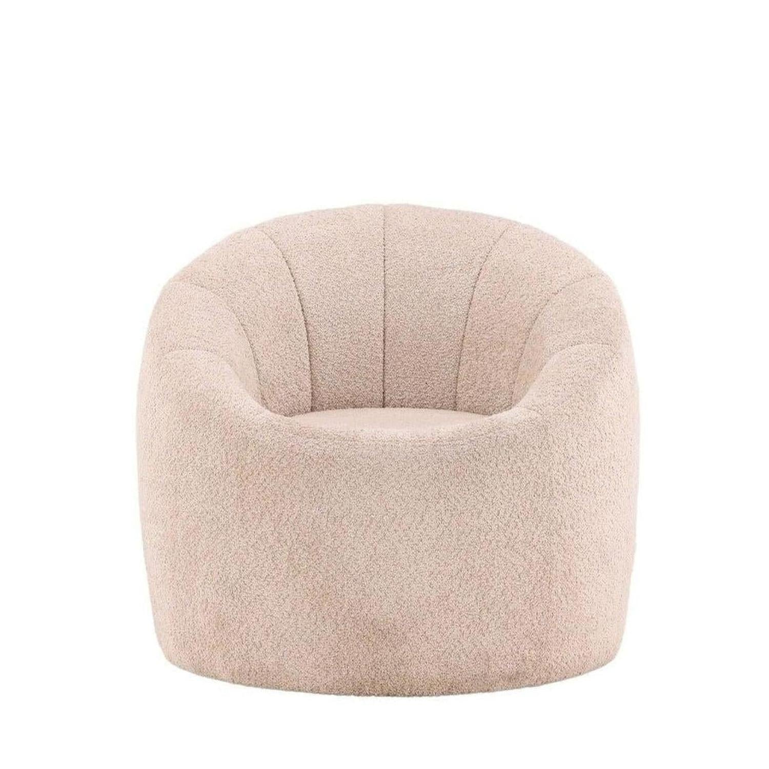 Sessel Warren aus Teddy- Bouclé - Beige-Sessel-Venture Home-le canapé