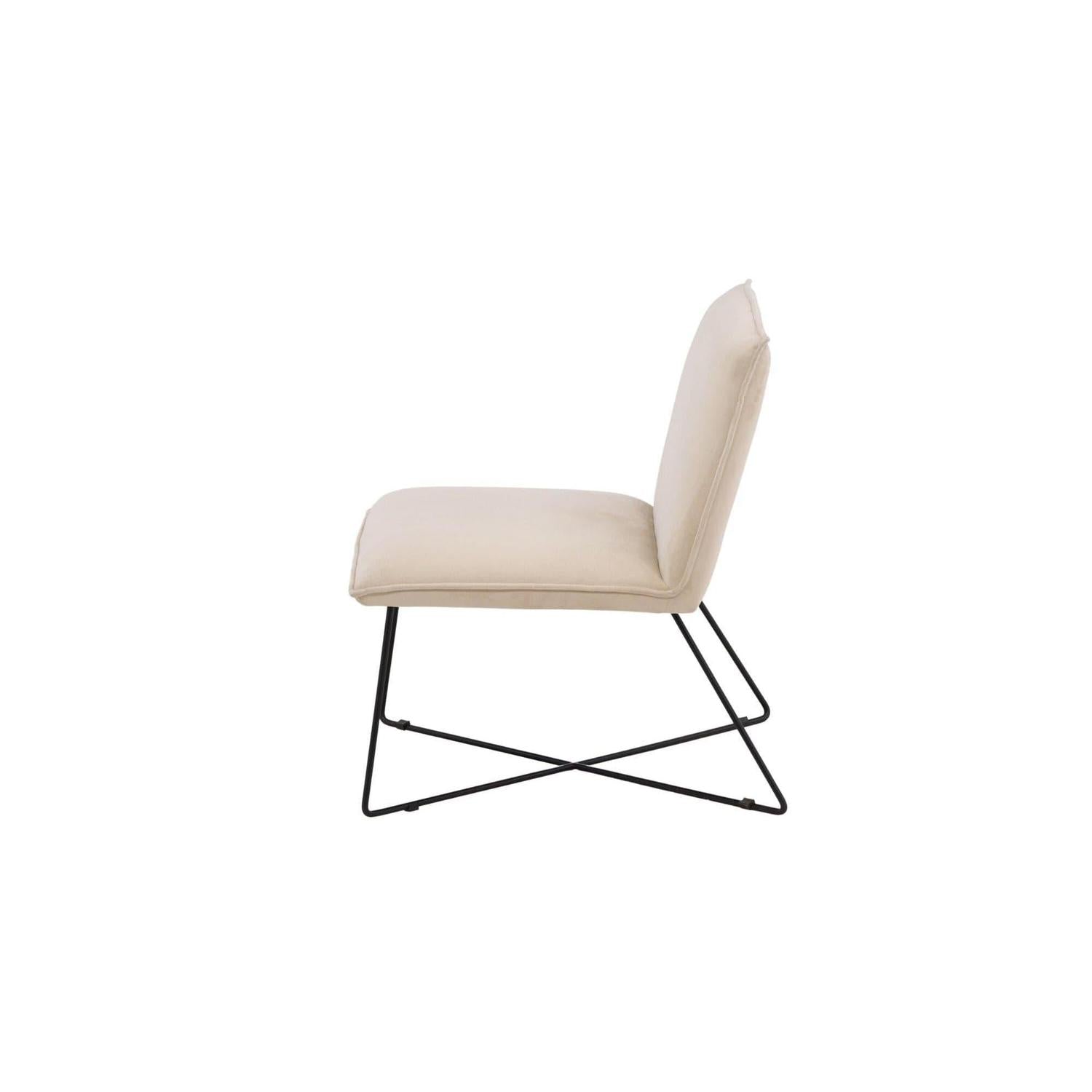 Sessel X-lounge aus Samt - Beige-Sessel-Venture Home-le canapé