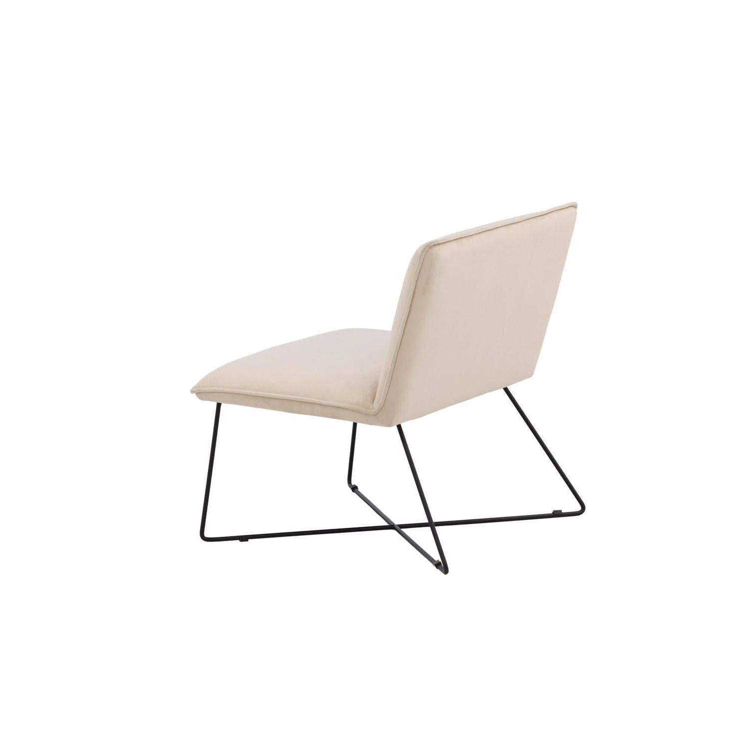 Sessel X-lounge aus Samt - Beige-Sessel-Venture Home-le canapé