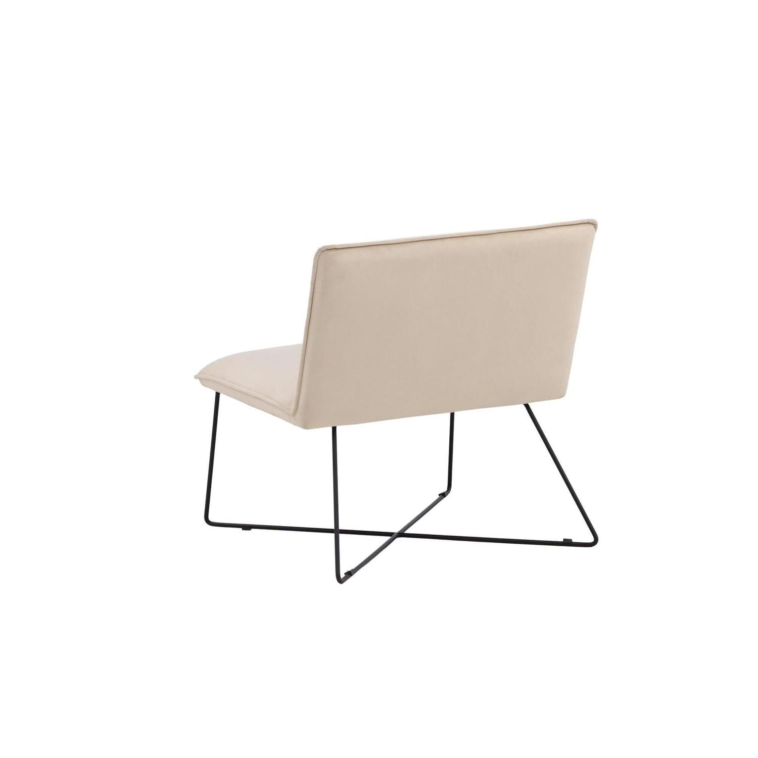 Sessel X-lounge aus Samt - Beige-Sessel-Venture Home-le canapé