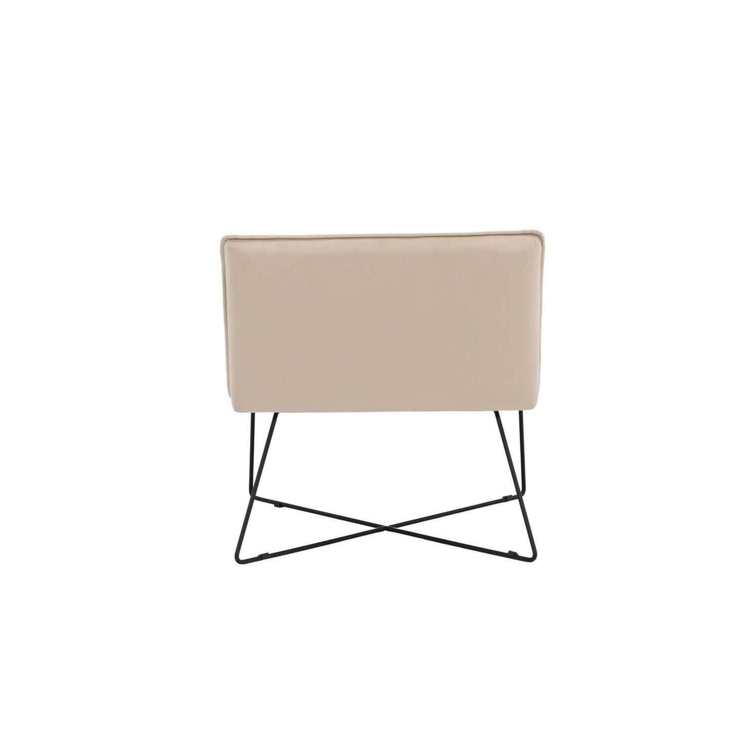 Sessel X-lounge aus Samt - Beige-Sessel-Venture Home-le canapé